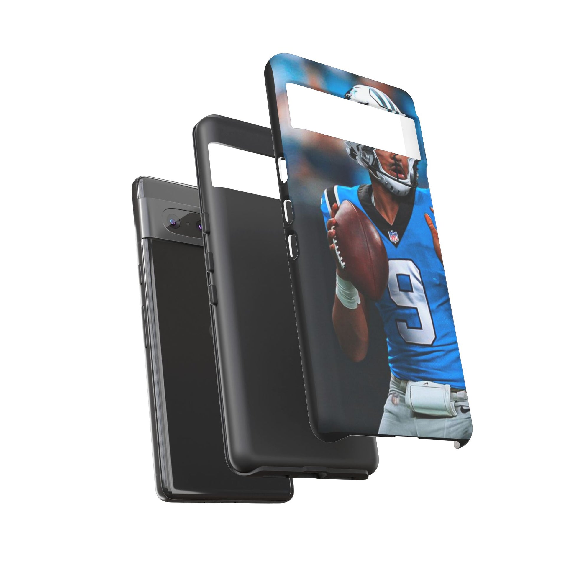 Carolina Panthers Bryce Young Football Tough Cases for iPhones, Samsung, and Pixel
