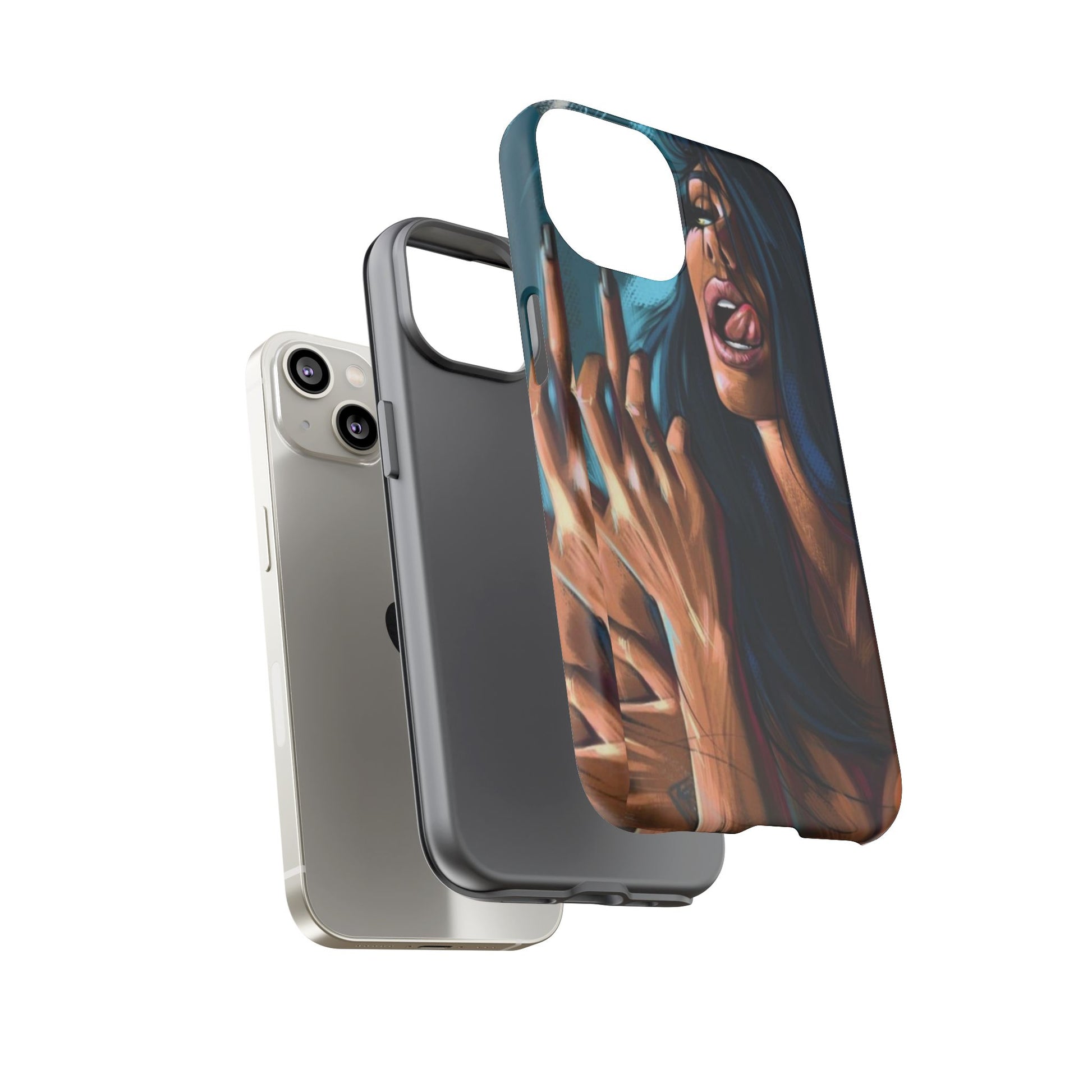 Tough Girl Theme Urban Design Cases for iPhones, Samsung, and Pixel