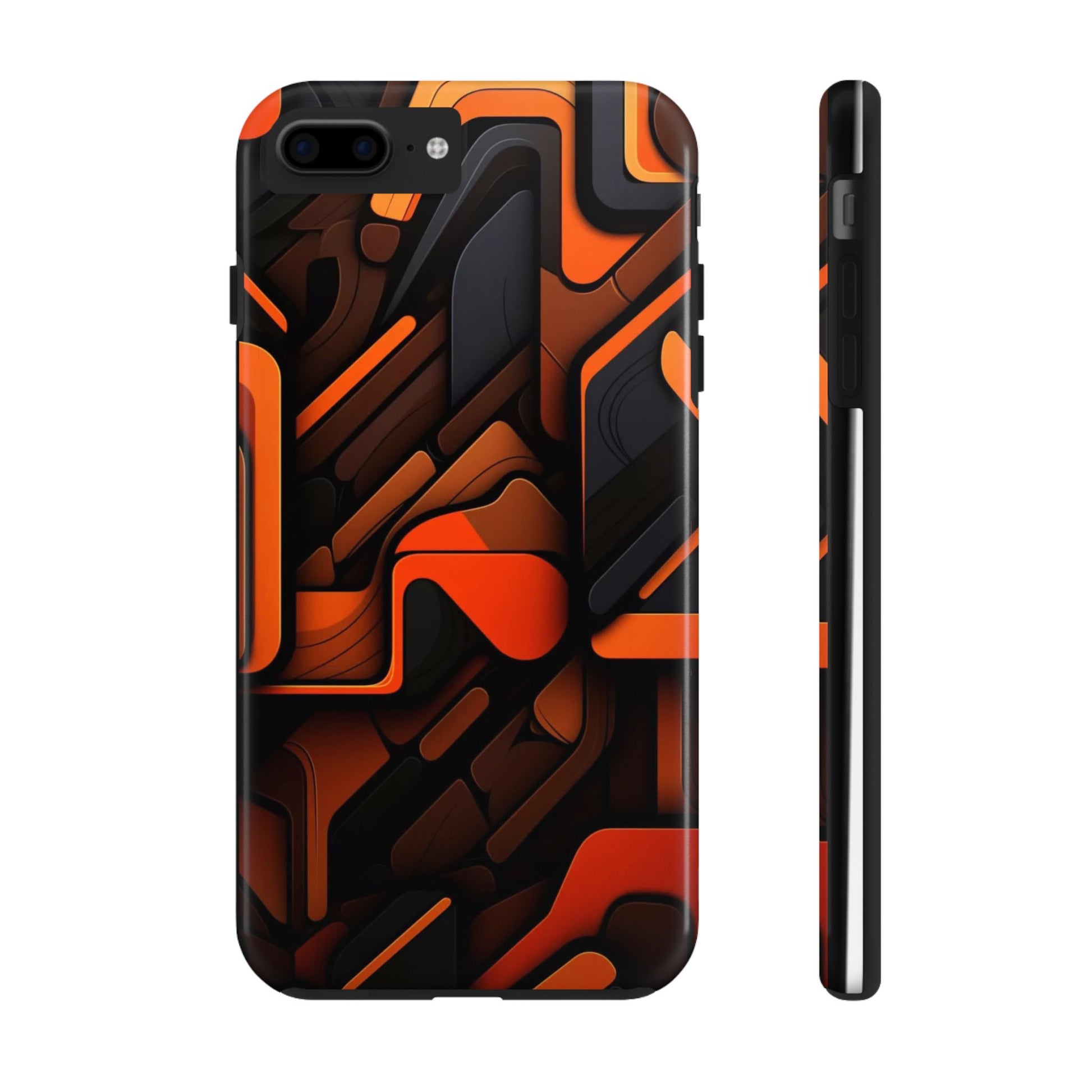 Orange Abstract Art Design Phone Case for Select iPhones & Samsung Galaxy Phones