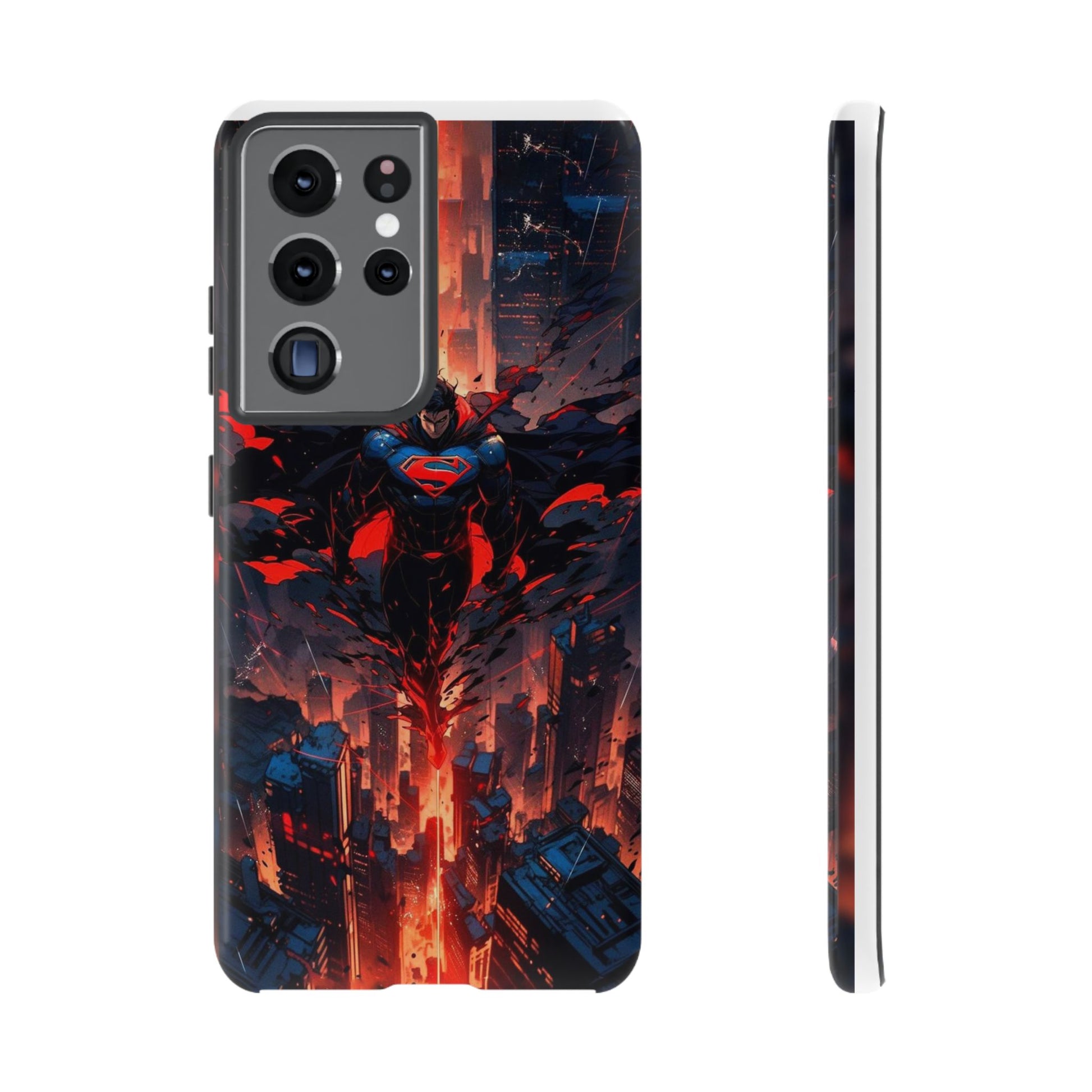 Anime Superman Tough Cases for iPhones, Samsung, and Pixel