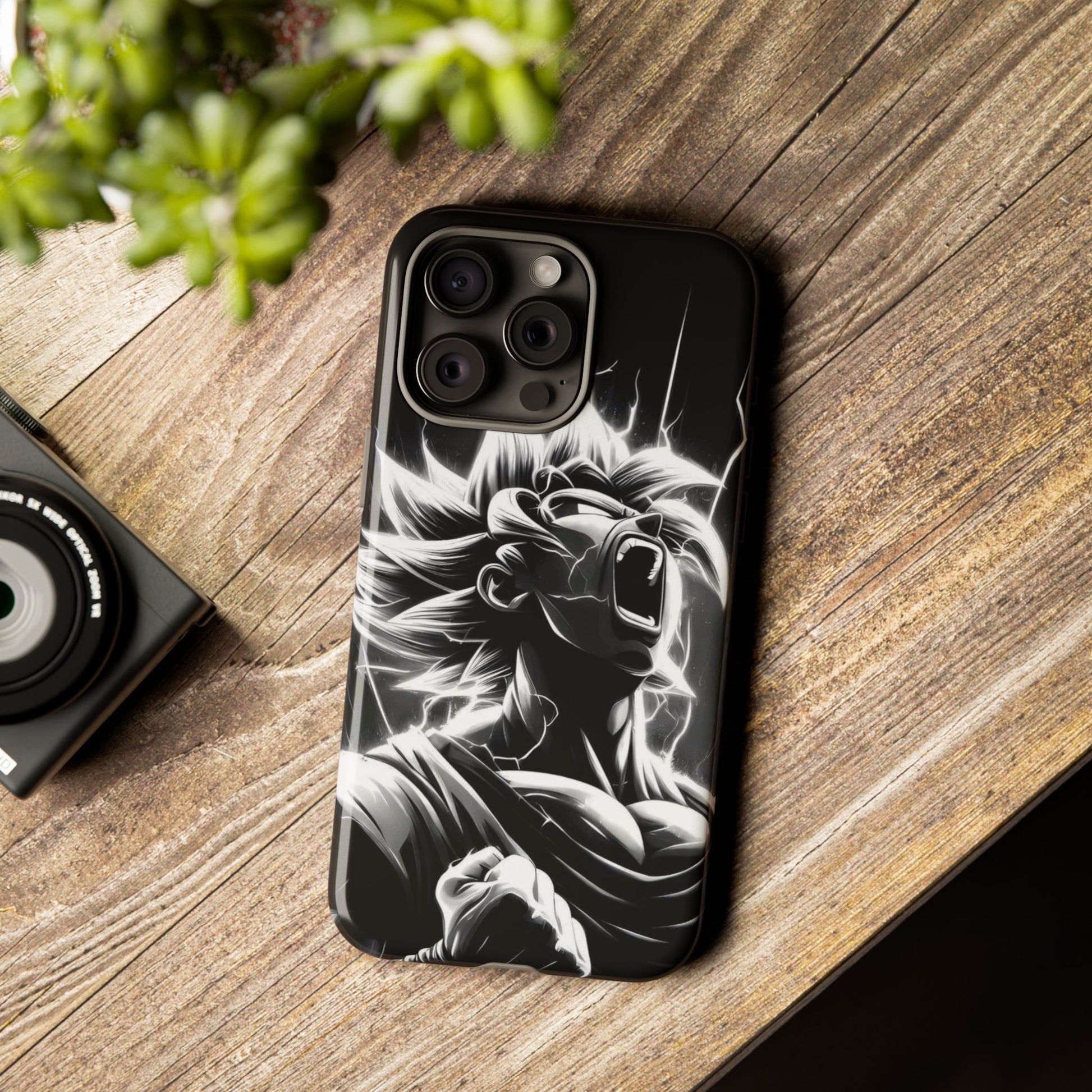 Anime Saiyan Rage Dragon ball Z Tough Cases for iPhones, Samsung, and Pixel