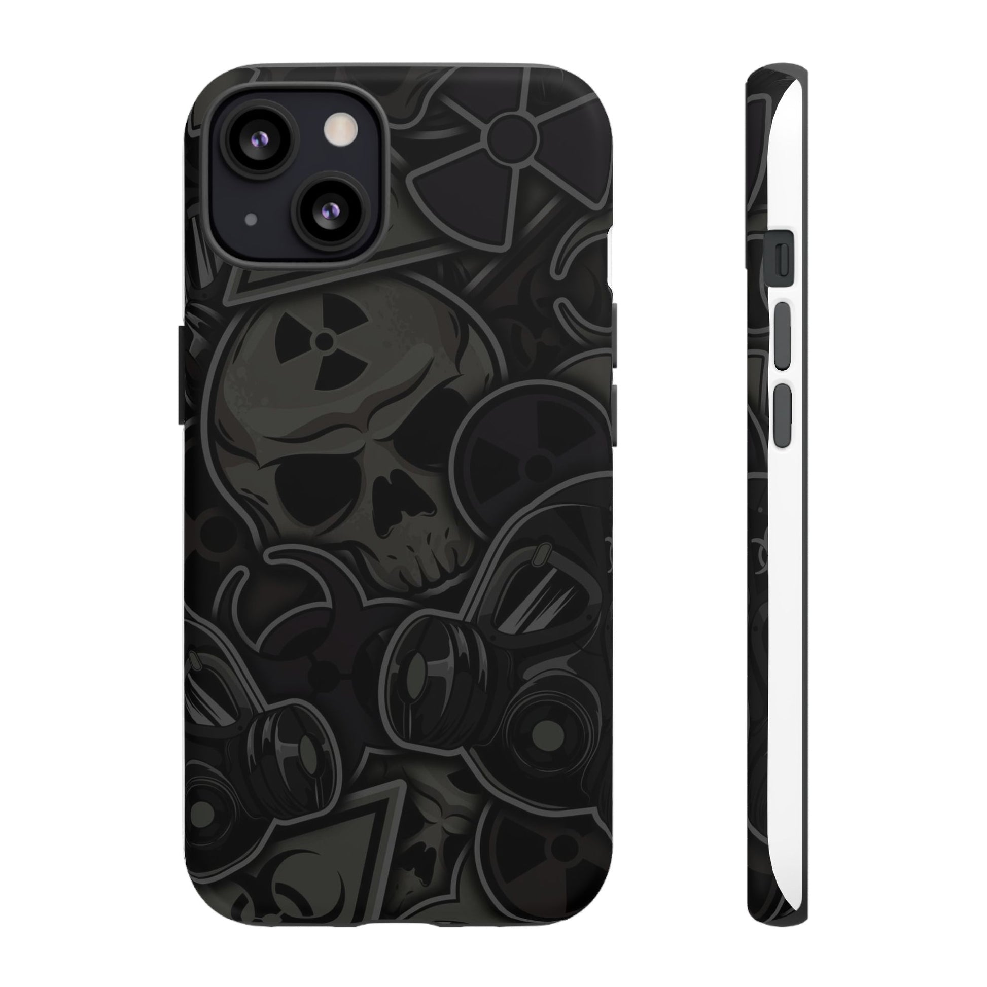 Tough Cases Phone Case, Edgy Skull Design Phone Cover, Gothic Cell Phone Shell