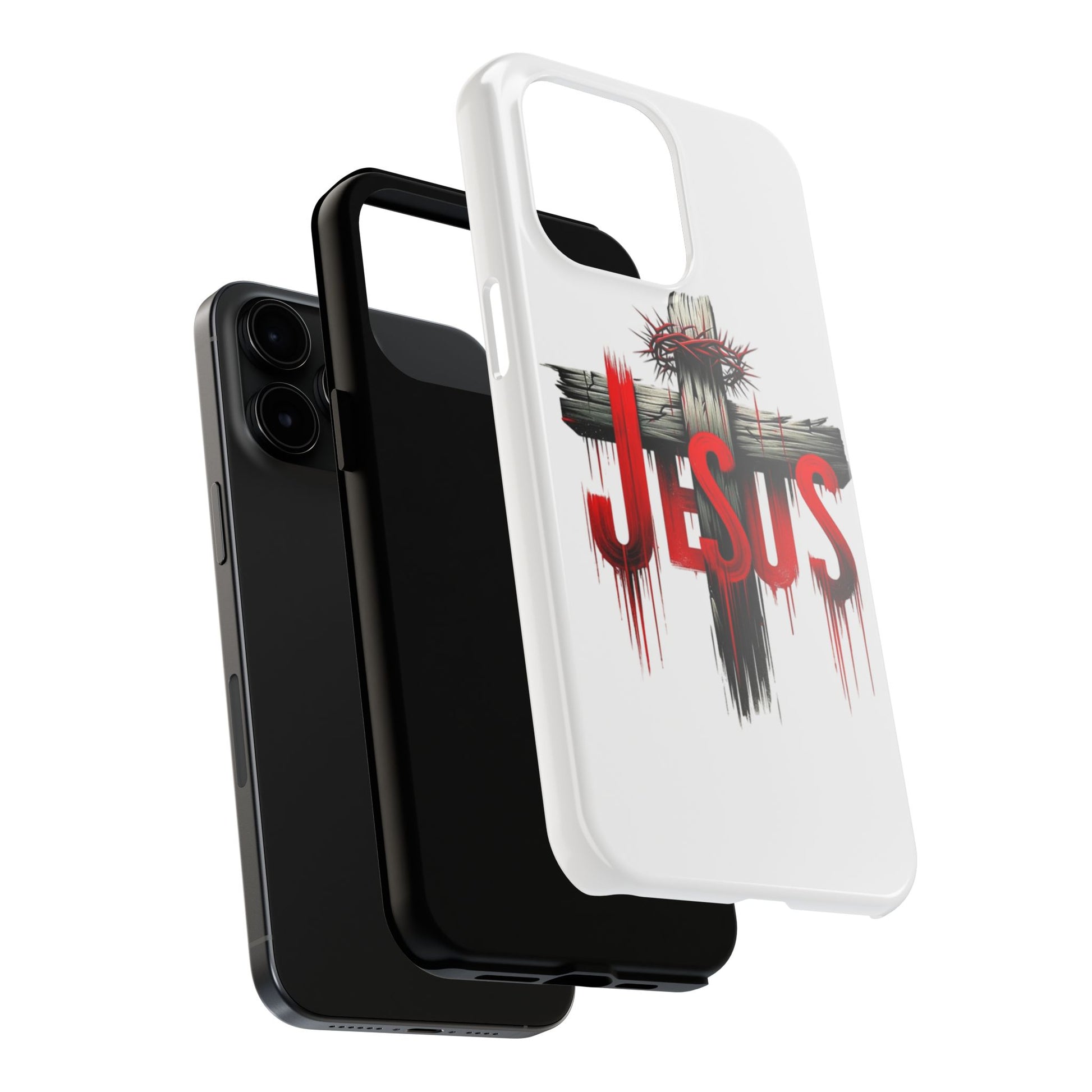 Jesus Cross and Crown Christian Theme Phone Cases for iPhones & Samsung Phones