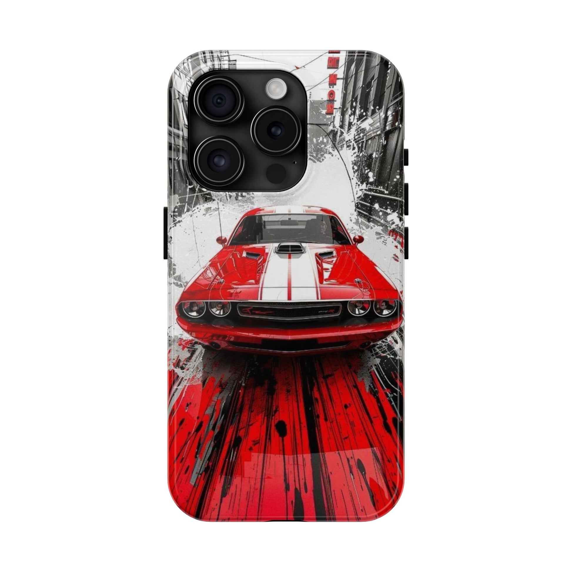 Red Muscle Car Hell Cat Phone Cases for Iphones & Samsung Phones