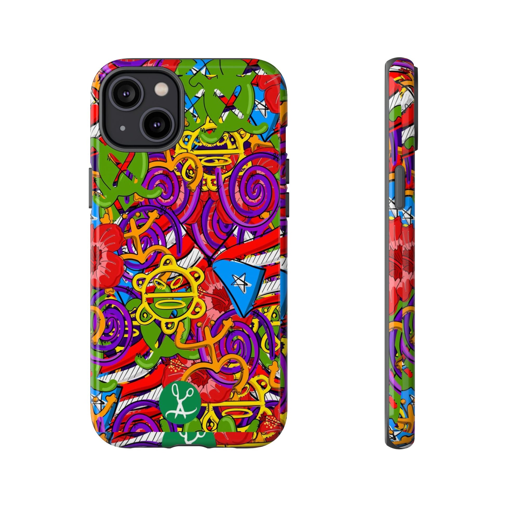 Puerto Rico Taino Tribal Art Tough Cases for iPhones, Samsung, and Pixel