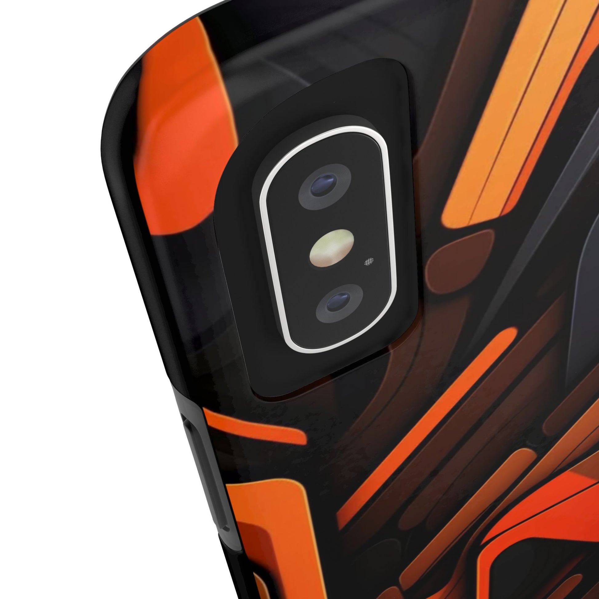 Orange Abstract Art Design Phone Case for Select iPhones & Samsung Galaxy Phones