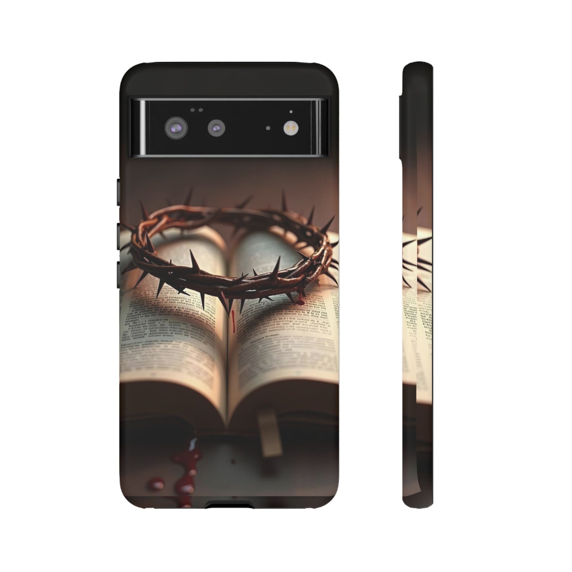 Crown of Thorns and Bible Christian Tough Cases for iPhones, Samsung, and Pixel