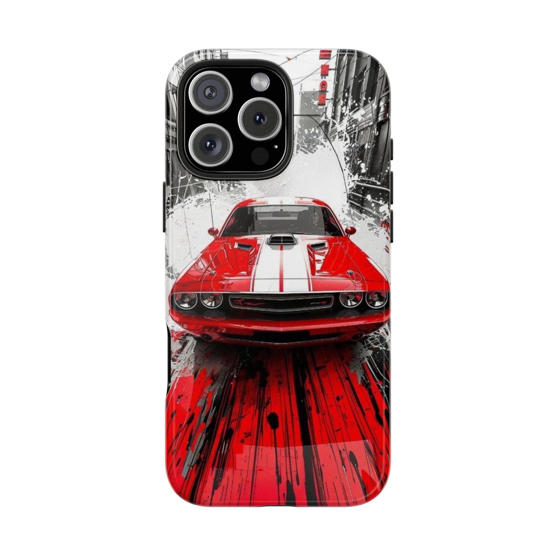 Red Muscle Car Hell Cat Phone Cases for Iphones & Samsung Phones