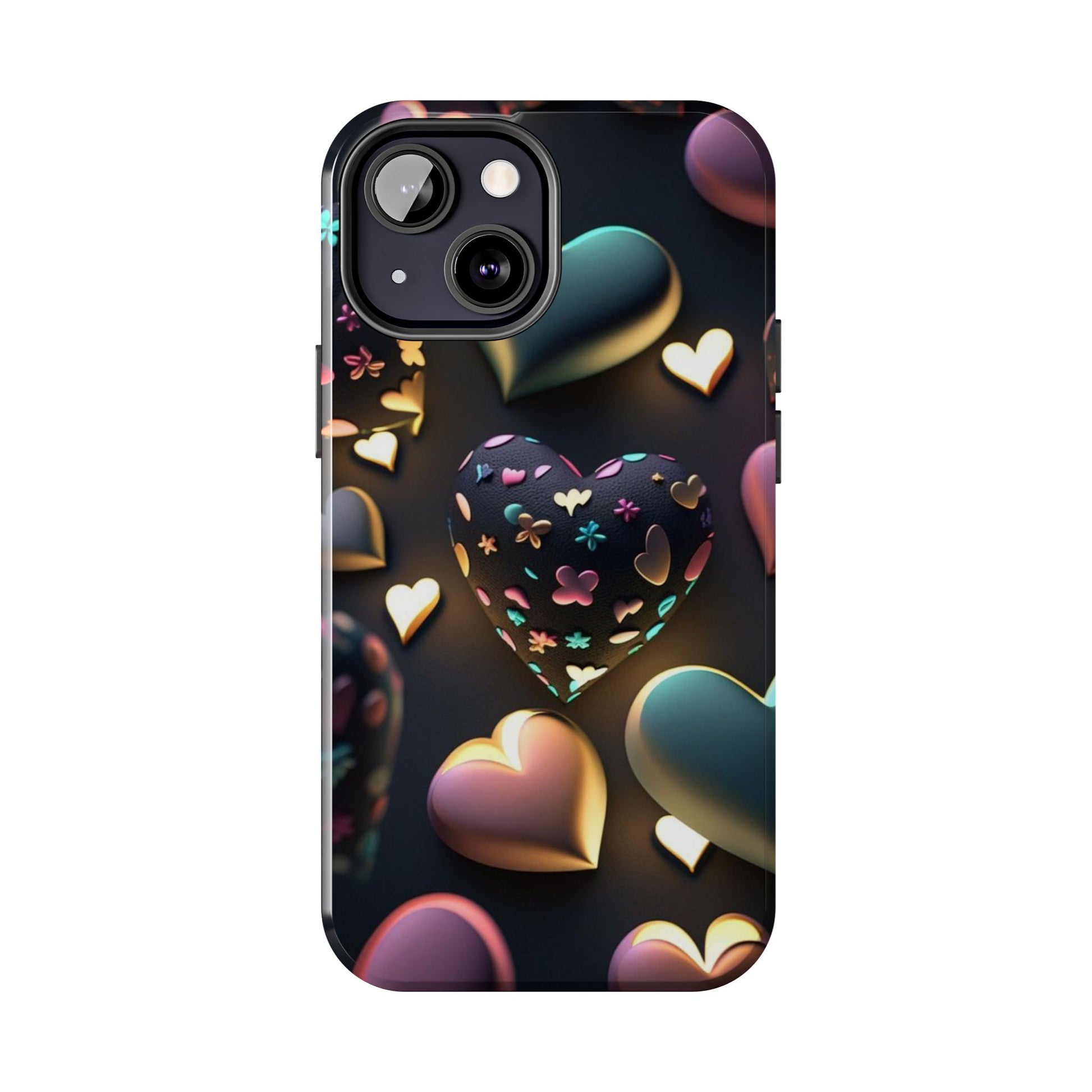 Floating Hearts Themed Tough Phone Cases for Iphones & Samsung Phones