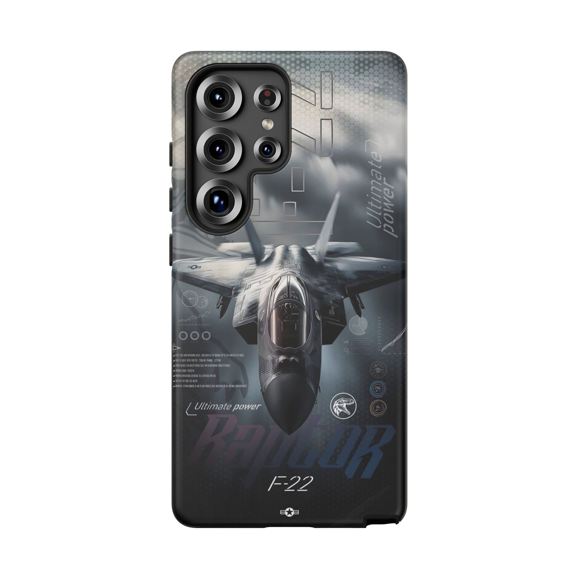 F-22 Raptor Fighter Jet Tough Cases for iPhones, Samsung, and Pixel