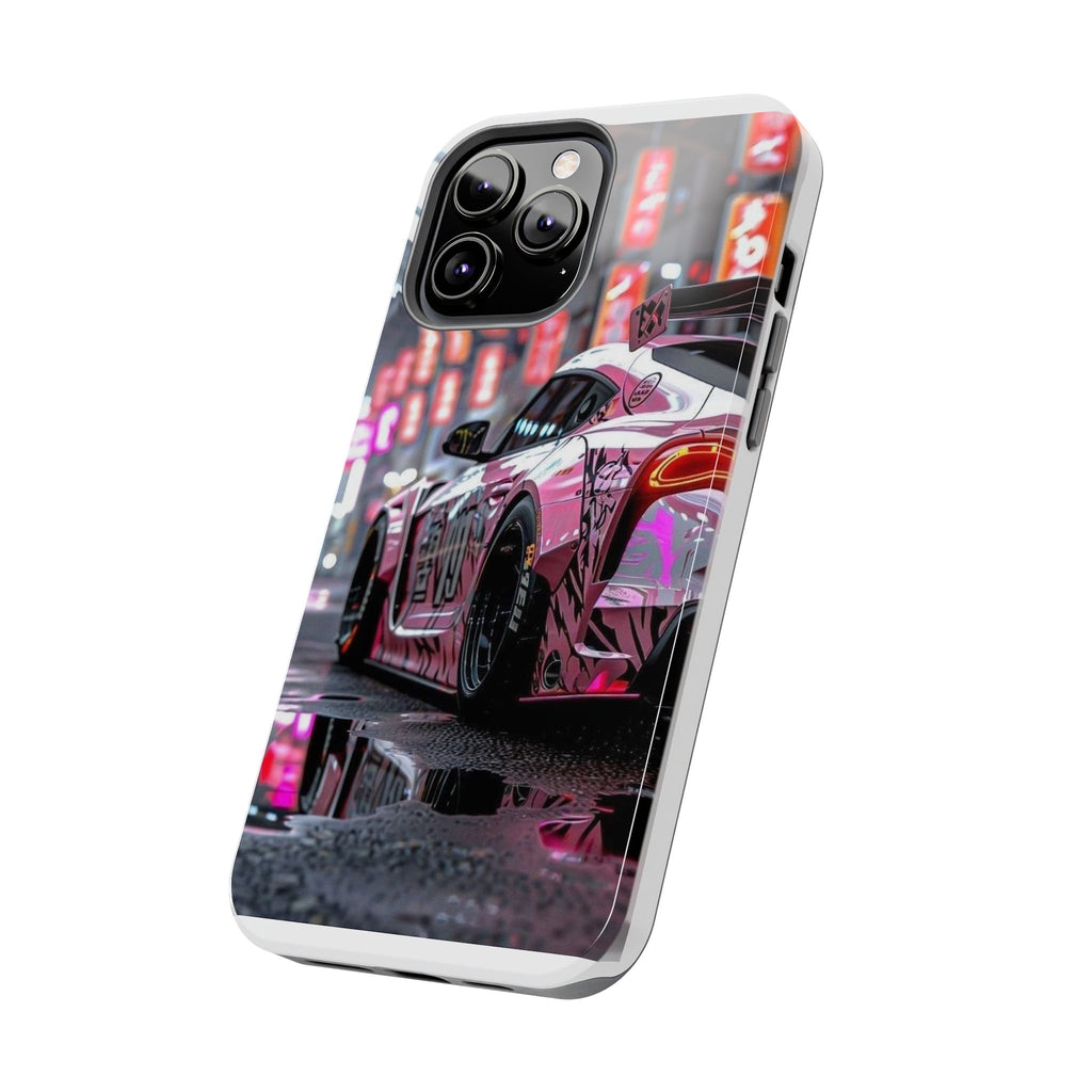 Pink Sports Car Tough Phone Cases for Iphones & Samsung Phones Durable