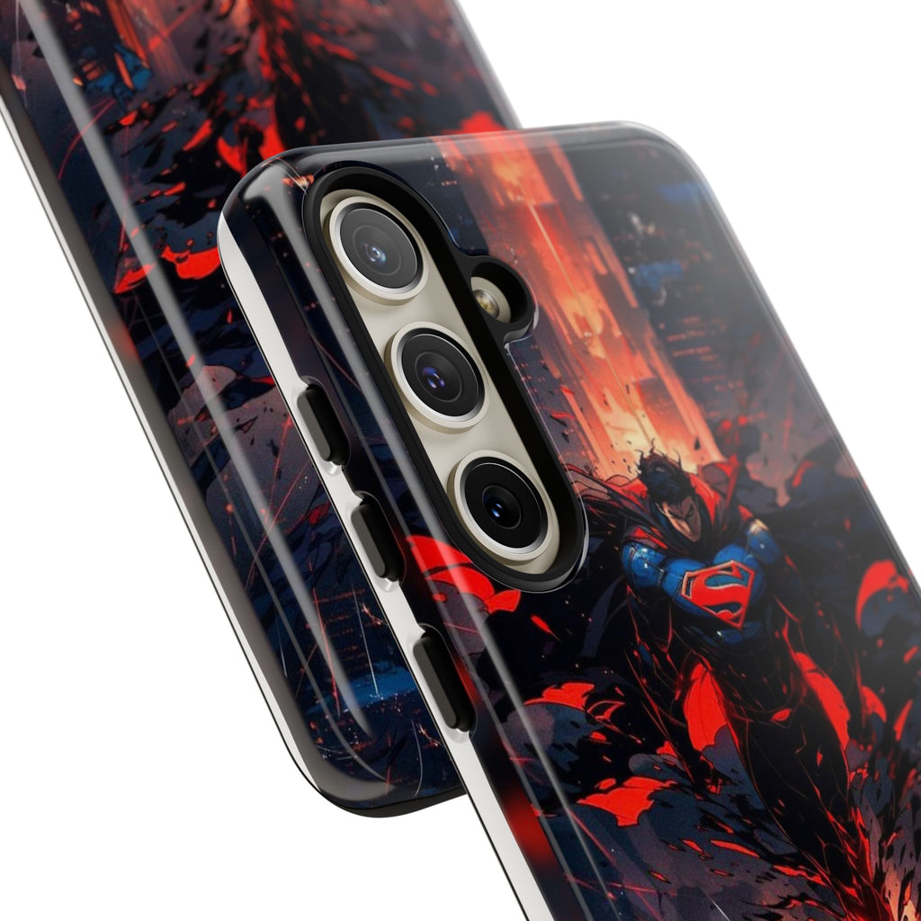 Anime Superman Tough Cases for iPhones, Samsung, and Pixel
