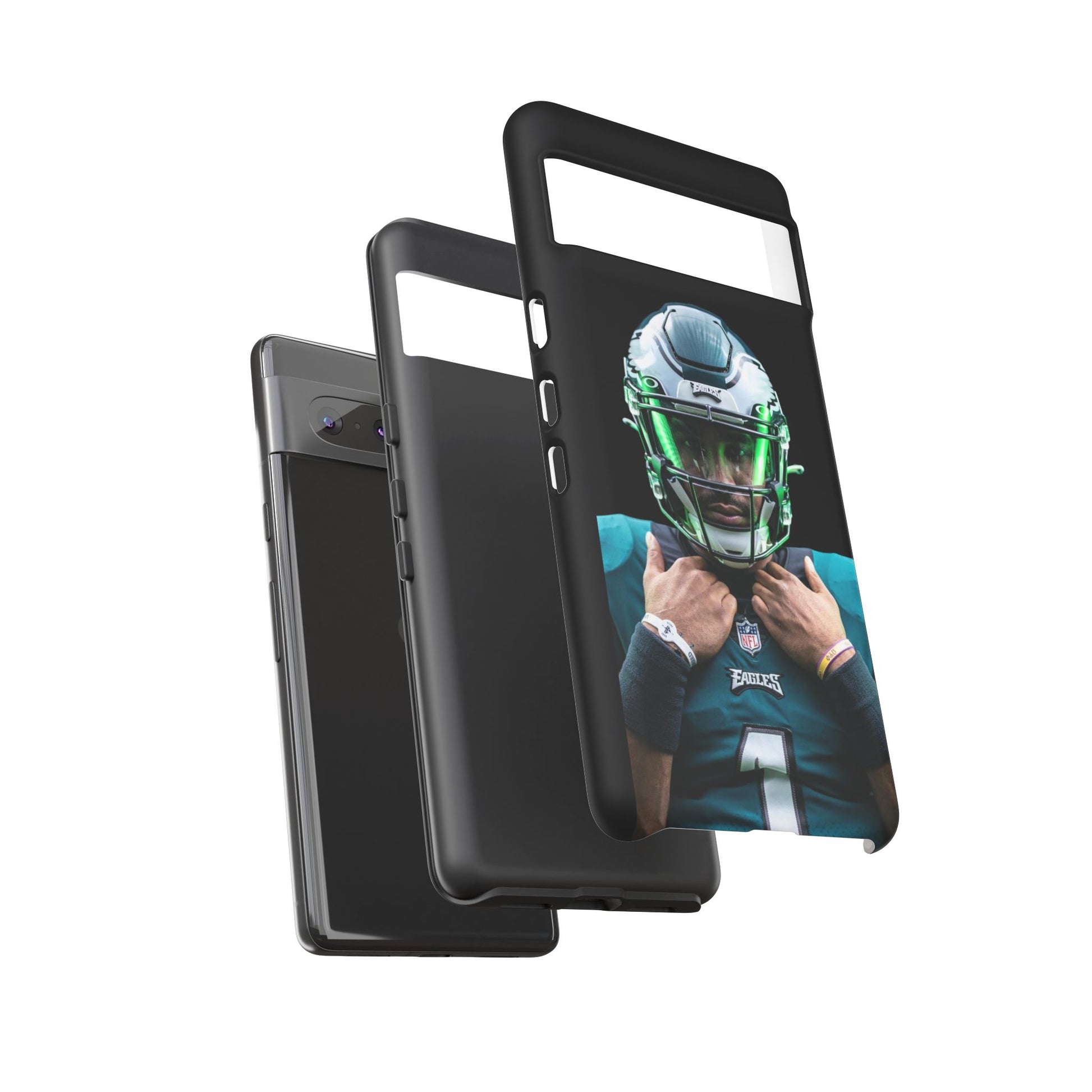 Eagles Football Jalen Hurts Tough Cases for iPhones, Samsung, and Pixel