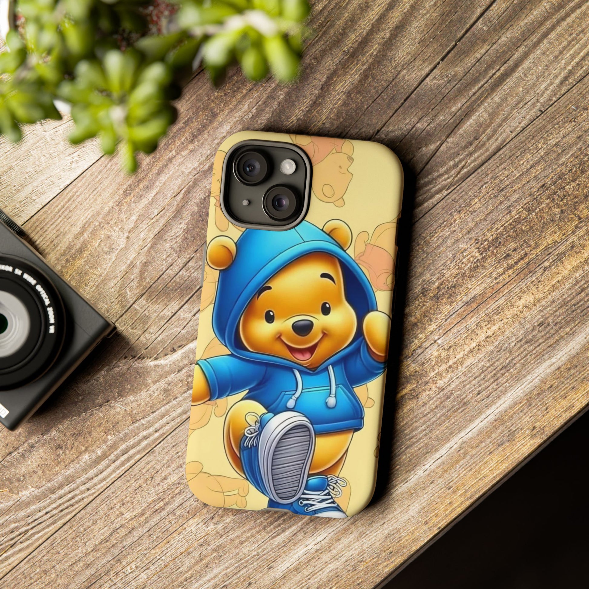 Cute Pooh Bear Phone Case, Tough Case