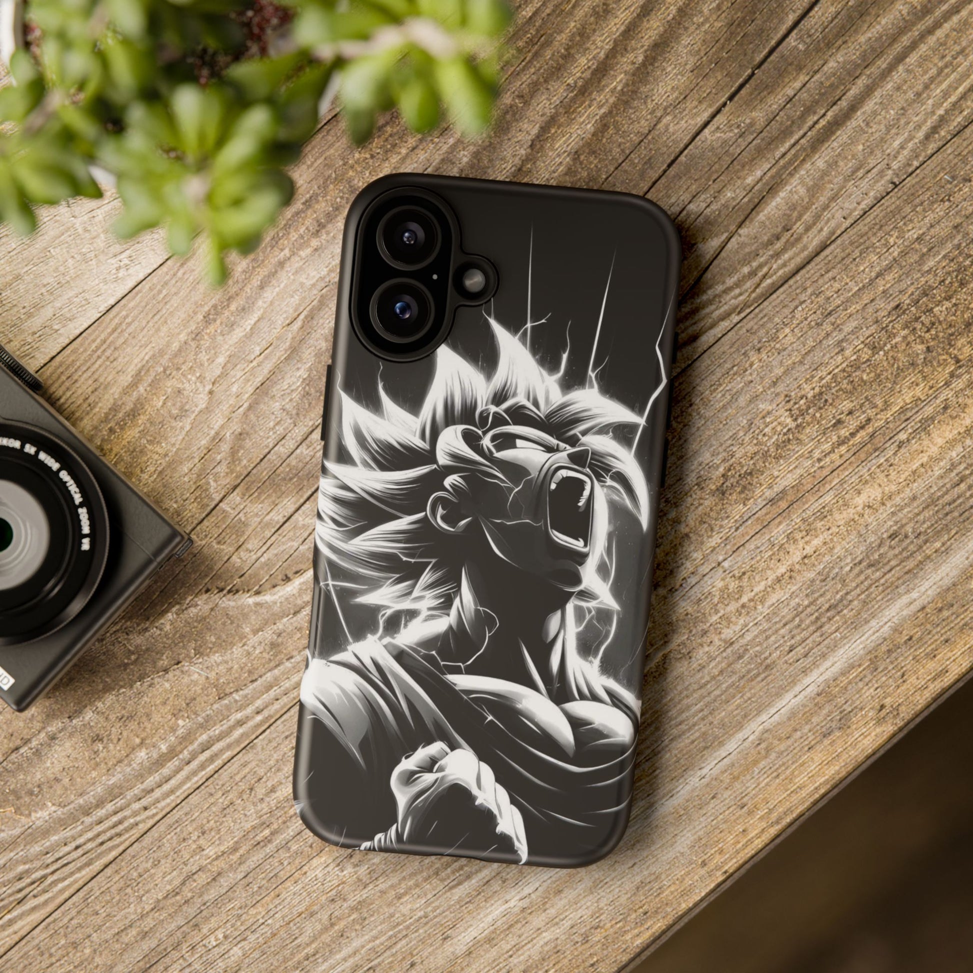 Anime Saiyan Rage Dragon ball Z Tough Cases for iPhones, Samsung, and Pixel