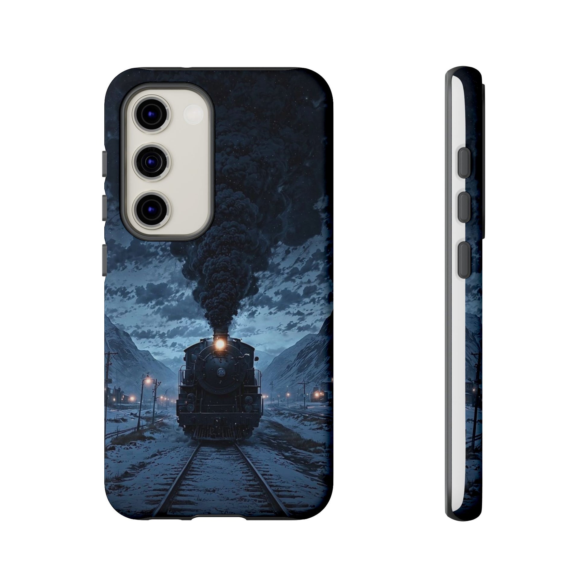 Steam Engine Train Themed Tough Cases for iPhones, Samsung, and Pixel
