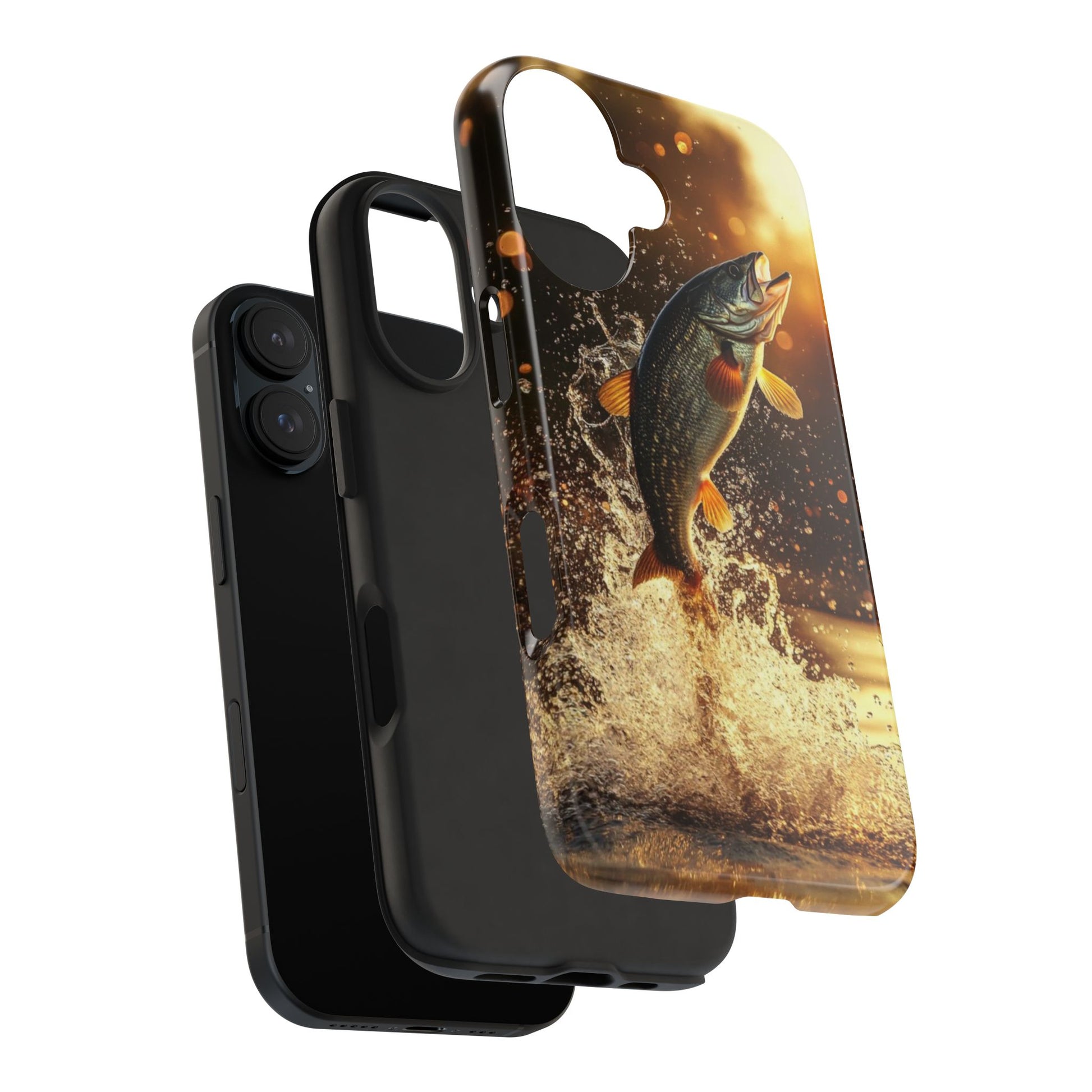Jumping Bass Fish Theme Phone Cases for iPhones & Samsung Phones