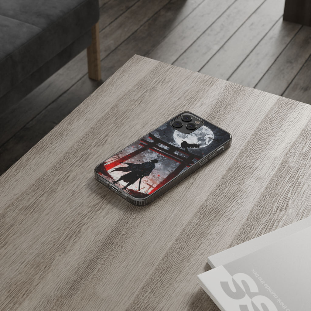 The Lone Samurai and Crow Design case for Iphone and Samsung phones