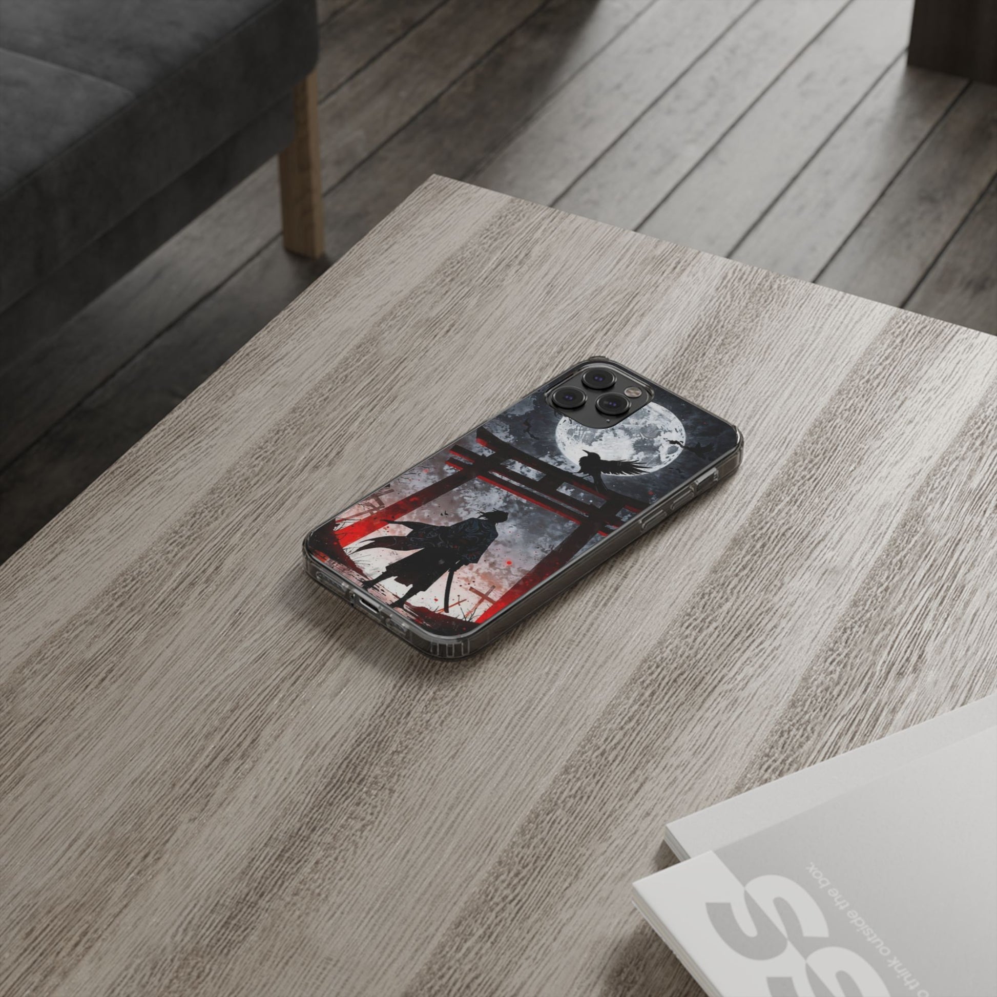 The Lone Samurai and Crow Design case for Iphone and Samsung phones