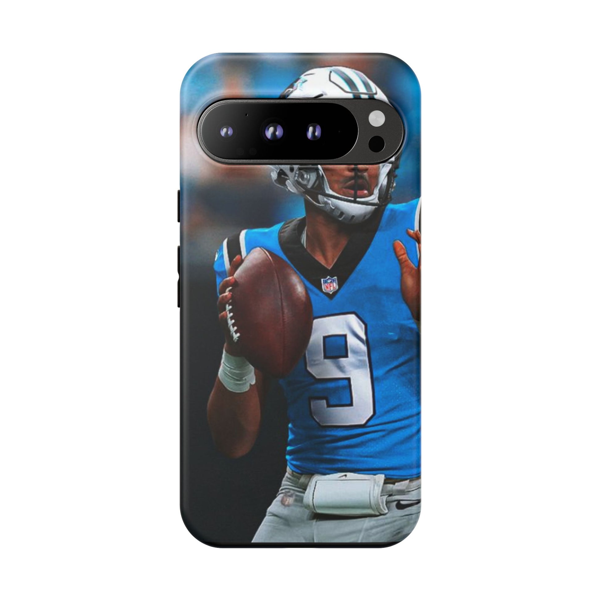 Carolina Panthers Bryce Young Football Tough Cases for iPhones, Samsung, and Pixel