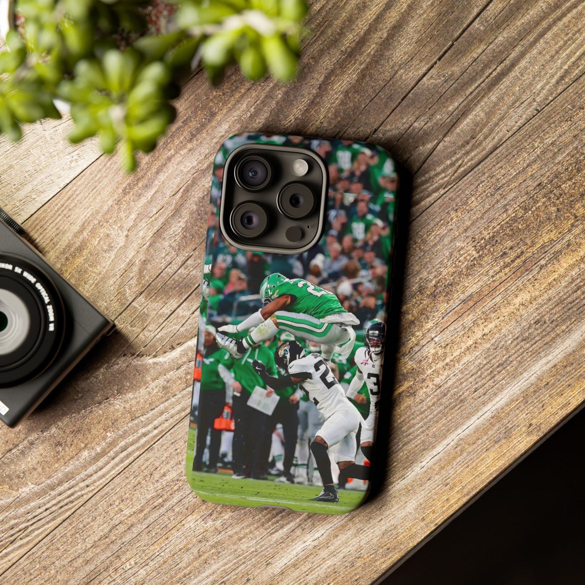 Saquon Barkley The Huddle Eagles Football Tough Cases for iPhones, Samsung, and Pixel