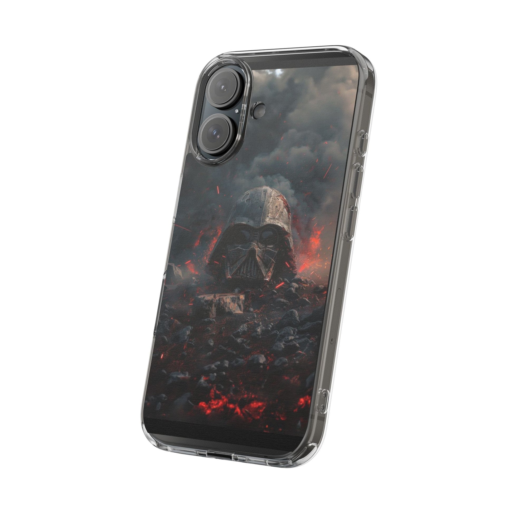 Space Battle Damaged Helmet Clear Case for Space movie fans