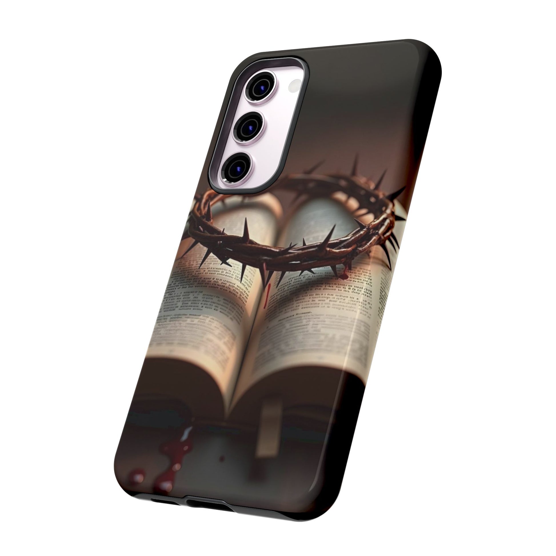 Crown of Thorns and Bible Christian Tough Cases for iPhones, Samsung, and Pixel