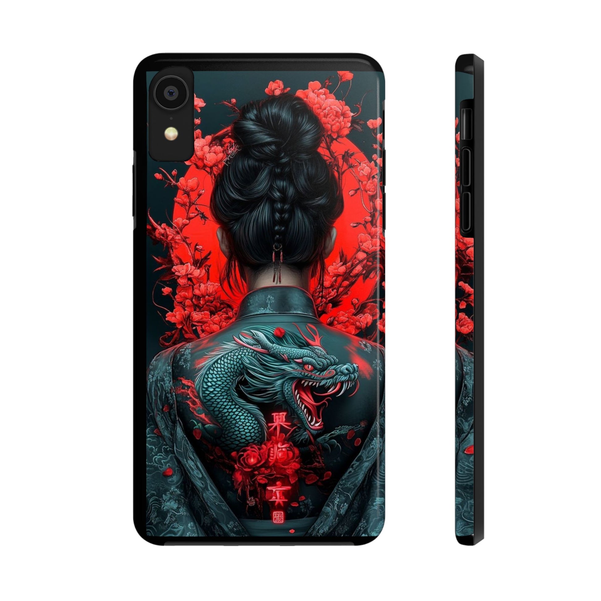 Dragon Geisha Japanese Design Phone Cases for iPhone & Samsung Galaxy Phones