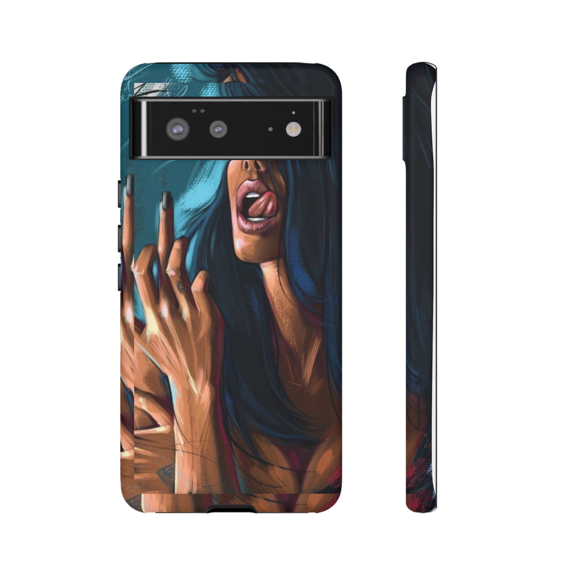 Tough Girl Theme Urban Design Cases for iPhones, Samsung, and Pixel