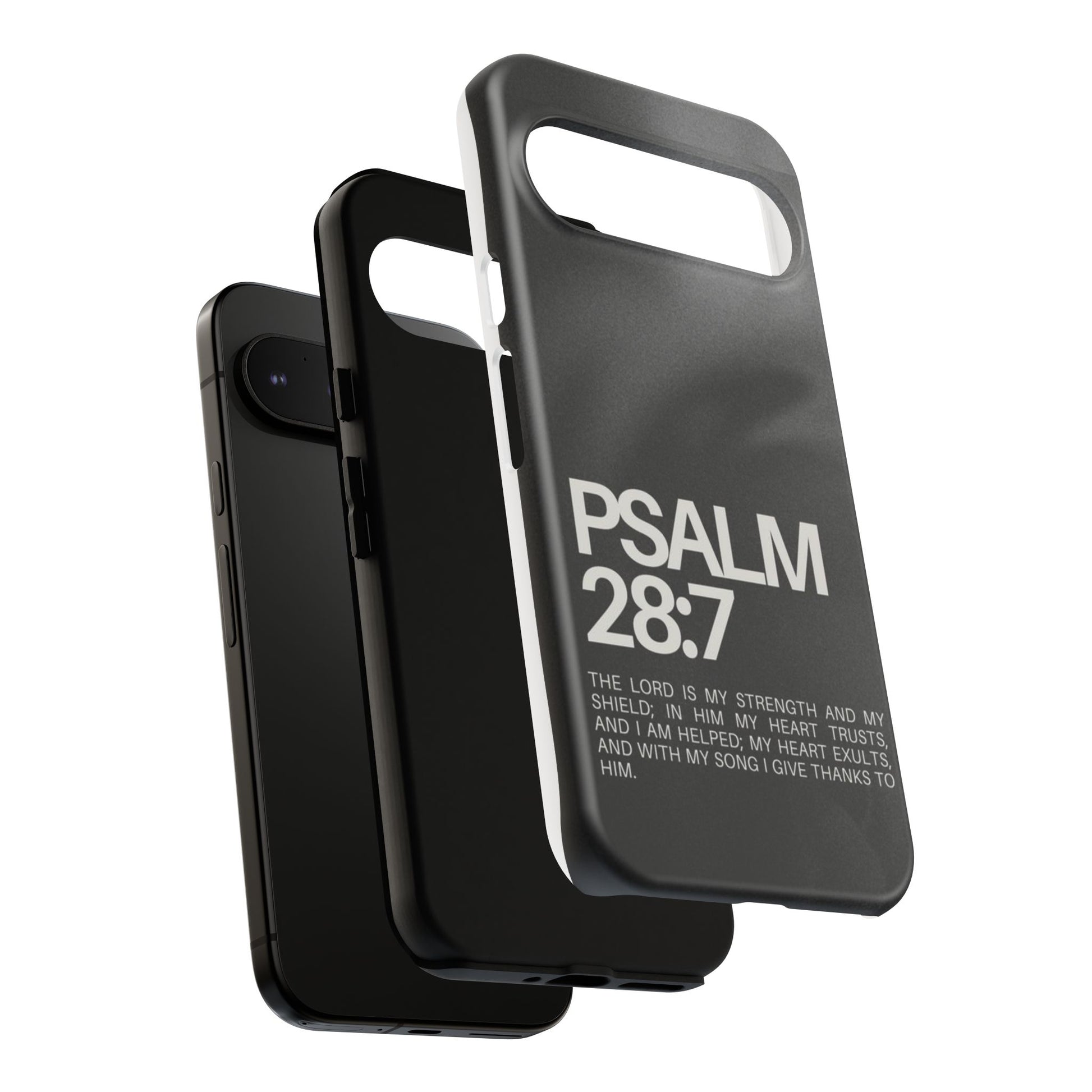 Christian Themed Psalms 28:7 Phone Case, Tough Cases for iPhones, Samsung, and Pixel