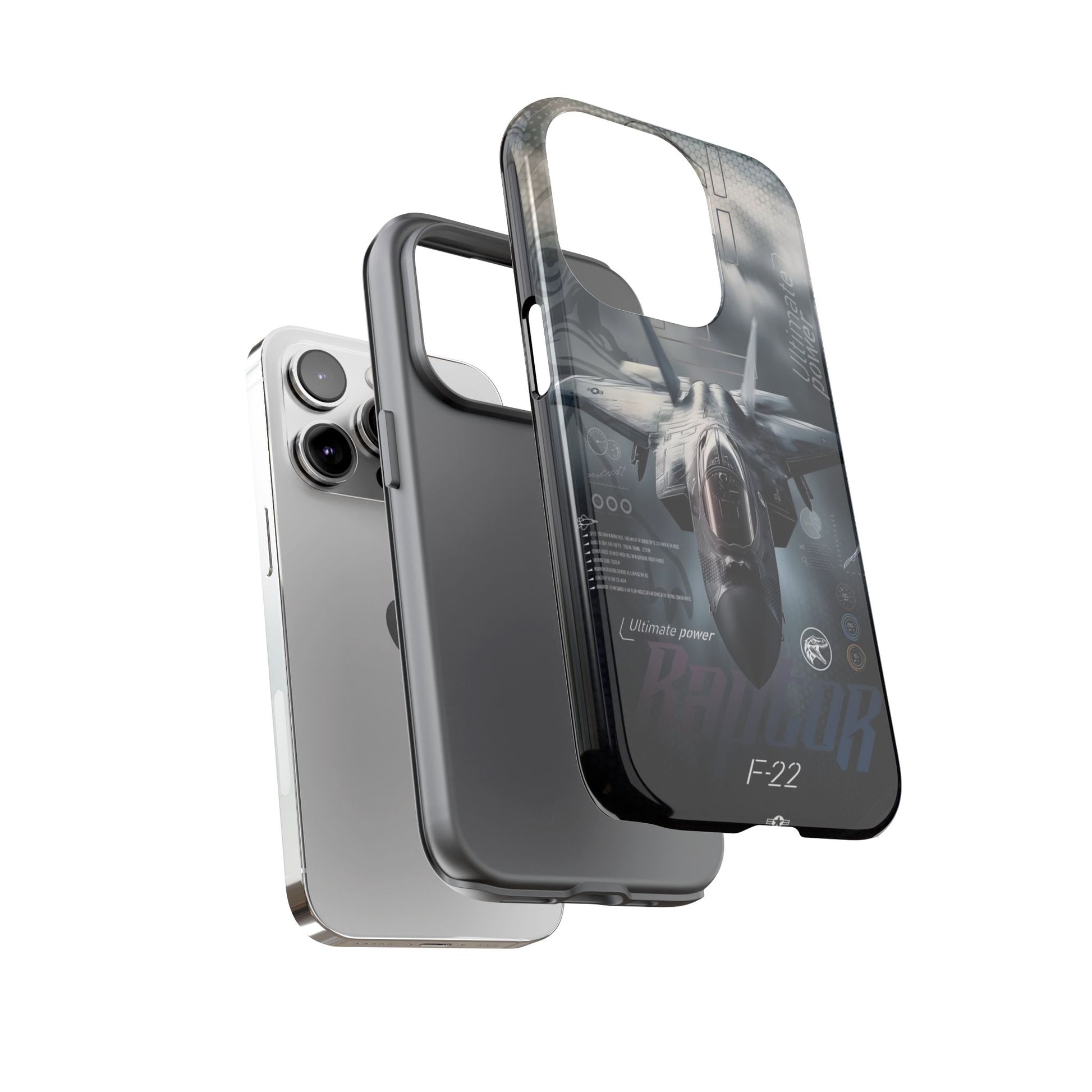 F-22 Raptor Fighter Jet Tough Cases for iPhones, Samsung, and Pixel