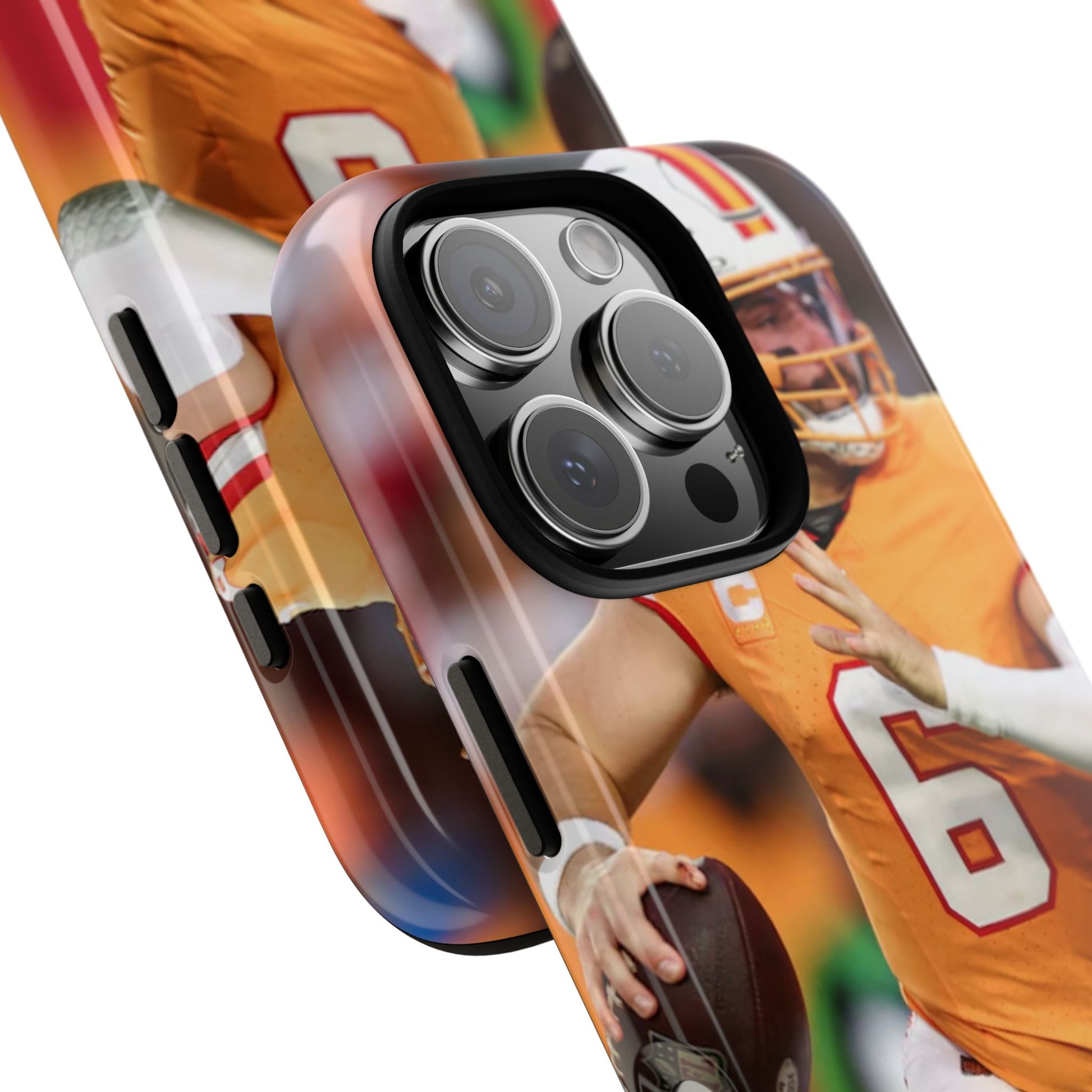 Tampa Bay Buccaneers Baker Mayfield Football Tough Cases for iPhones, Samsung, and Pixel