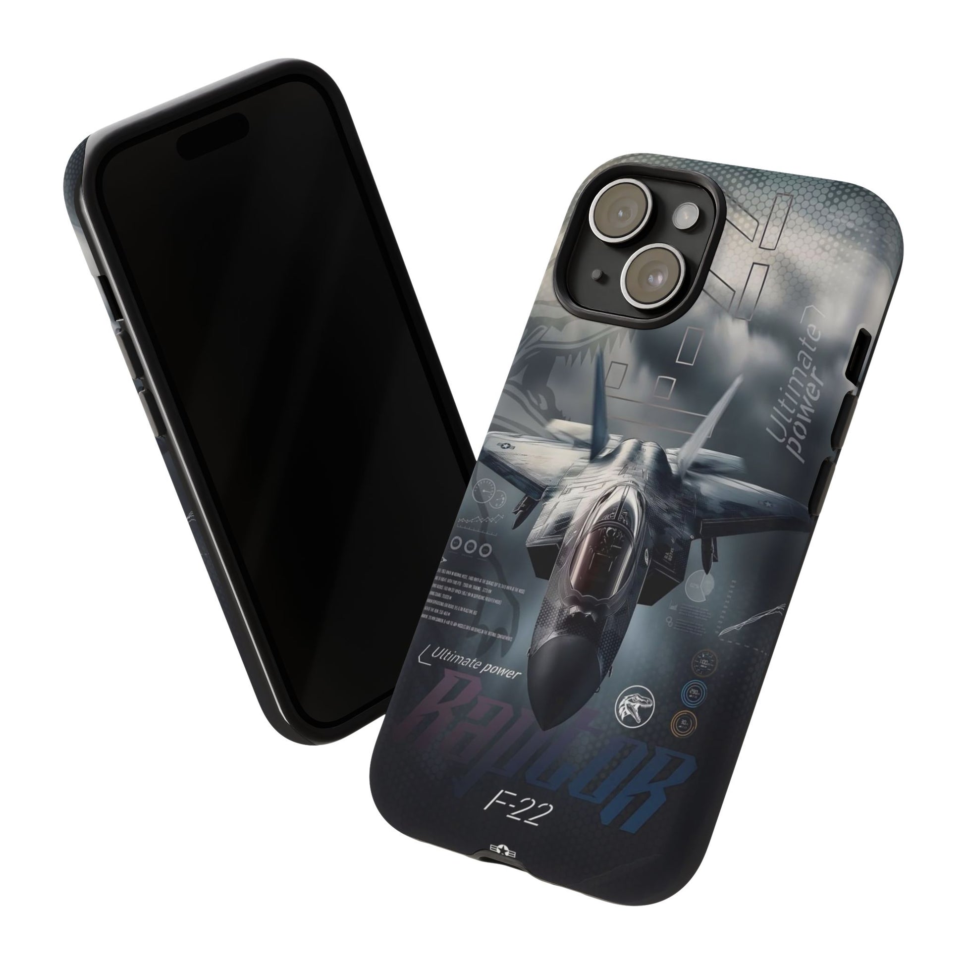 F-22 Raptor Fighter Jet Tough Cases for iPhones, Samsung, and Pixel