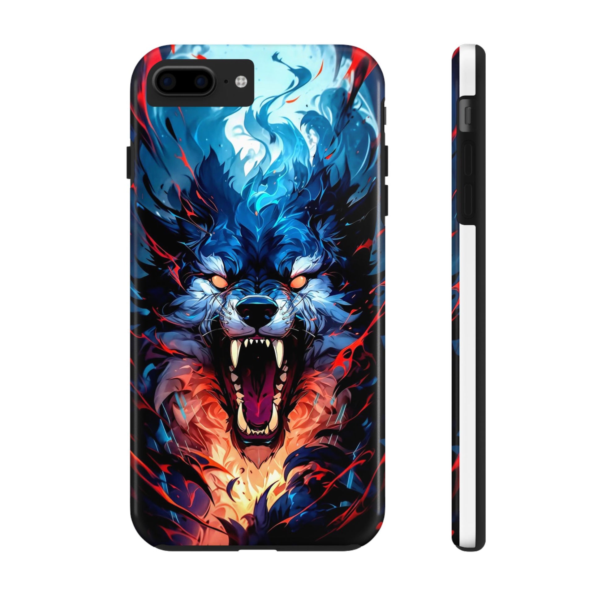 Aggressive Wolf Art Themed Tough Phone Cases for Iphones & Samsung Phones