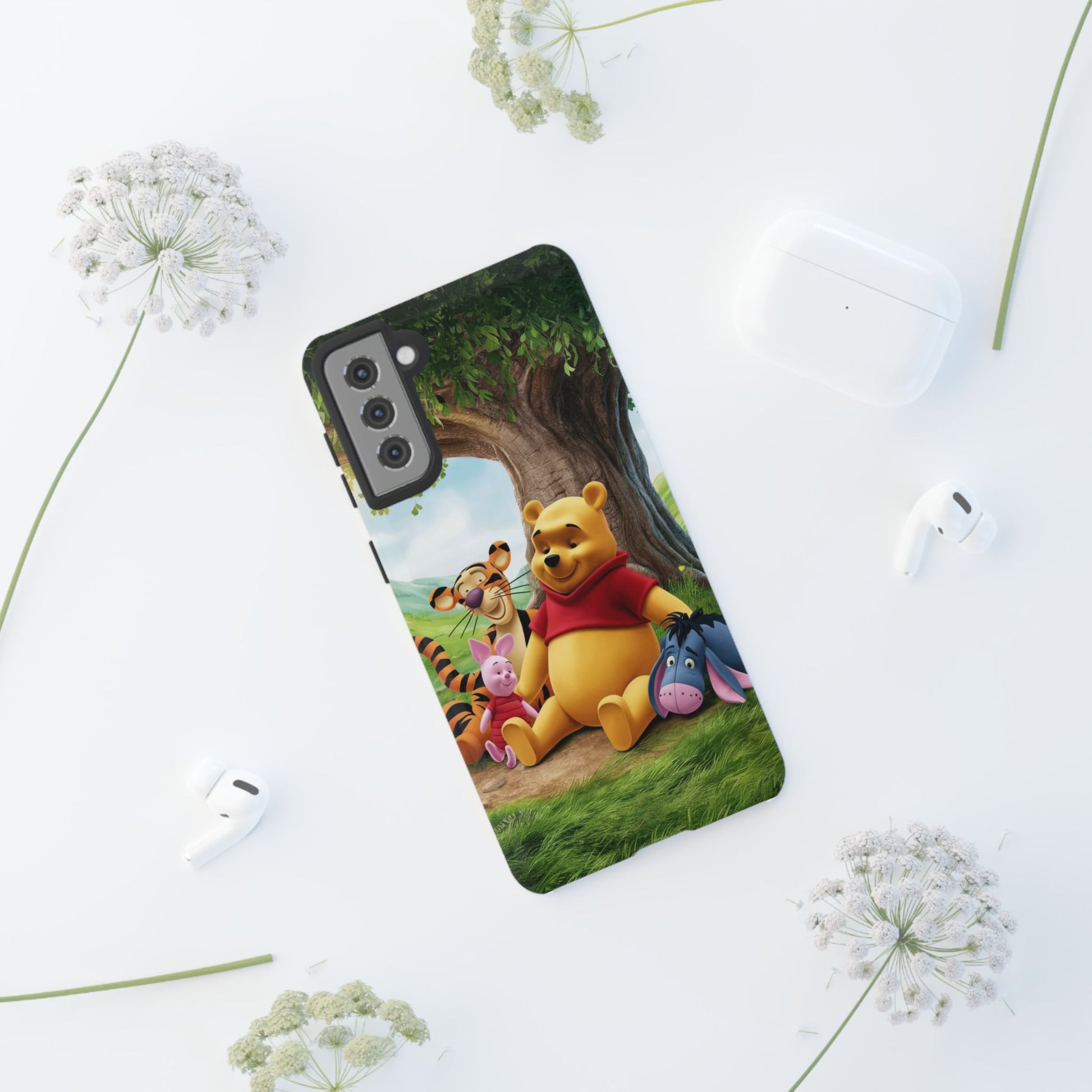 Cute Pooh Bear Phone Case, Tough Cases, Disney Phone for iPhones, Samsung, and Pixel