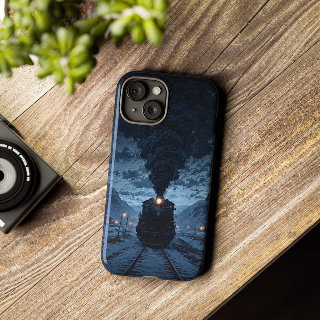Steam Engine Train Themed Tough Cases for iPhones, Samsung, and Pixel