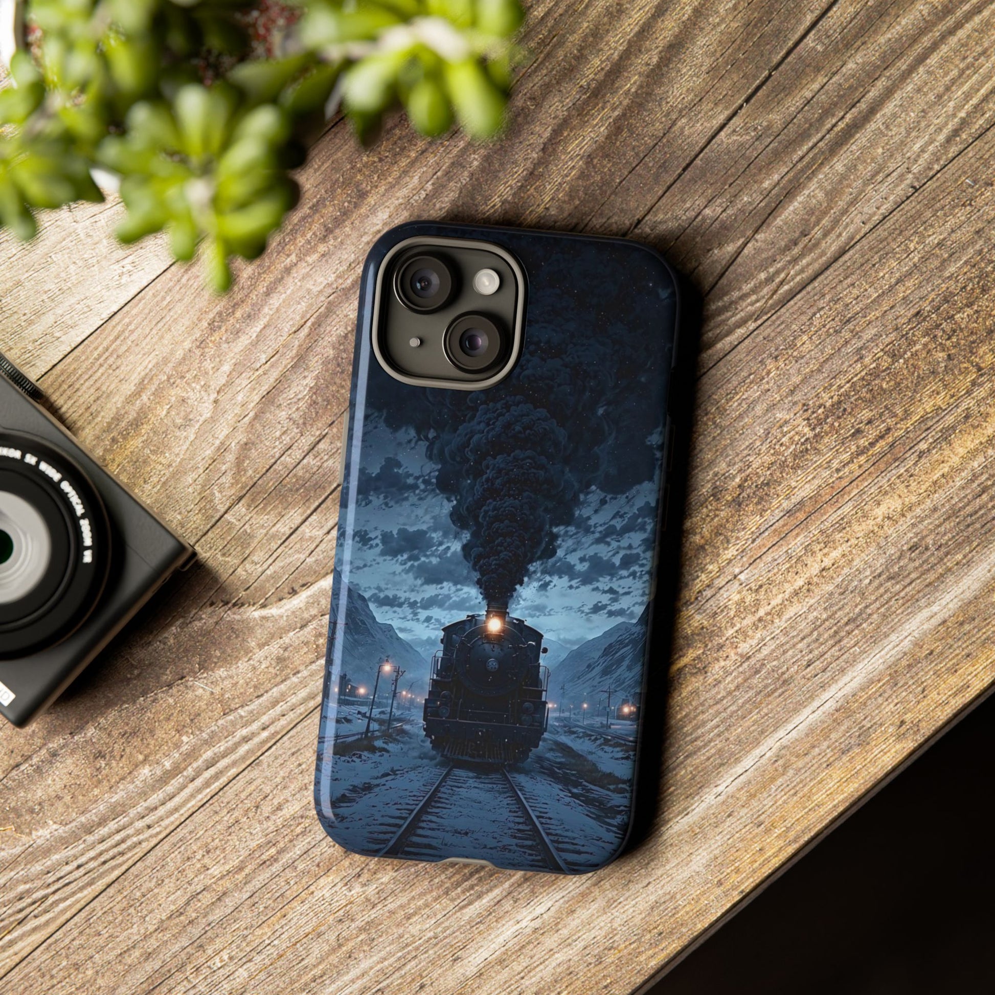 Steam Engine Train Themed Tough Cases for iPhones, Samsung, and Pixel