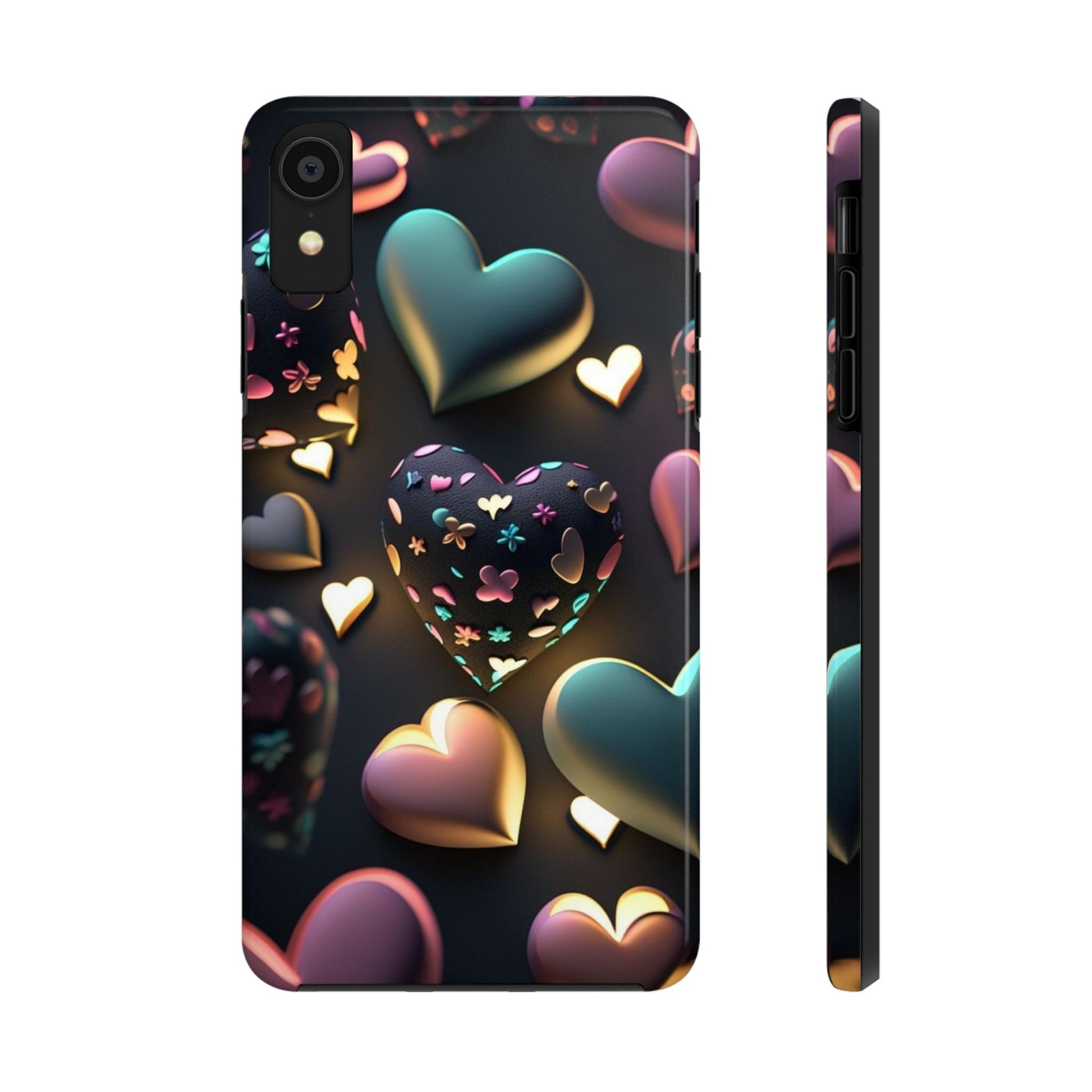 Floating Hearts Themed Tough Phone Cases for Iphones & Samsung Phones