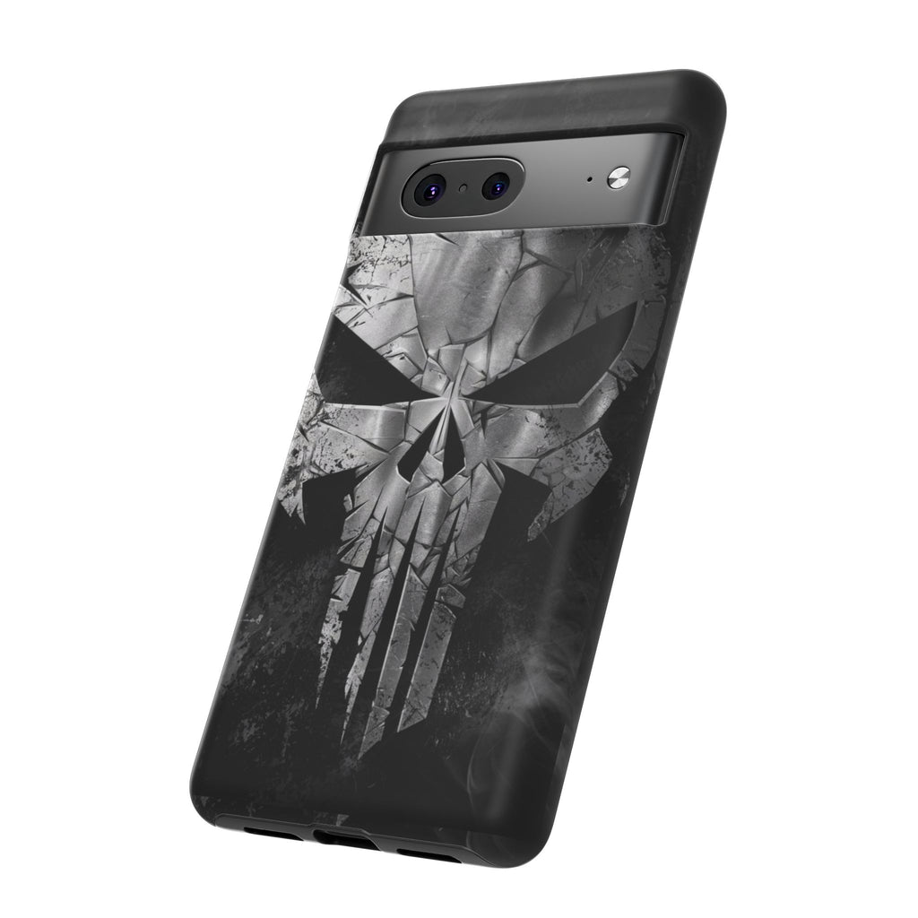The Punisher Logo Art Tough Cases for iPhones, Samsung, and Pixel