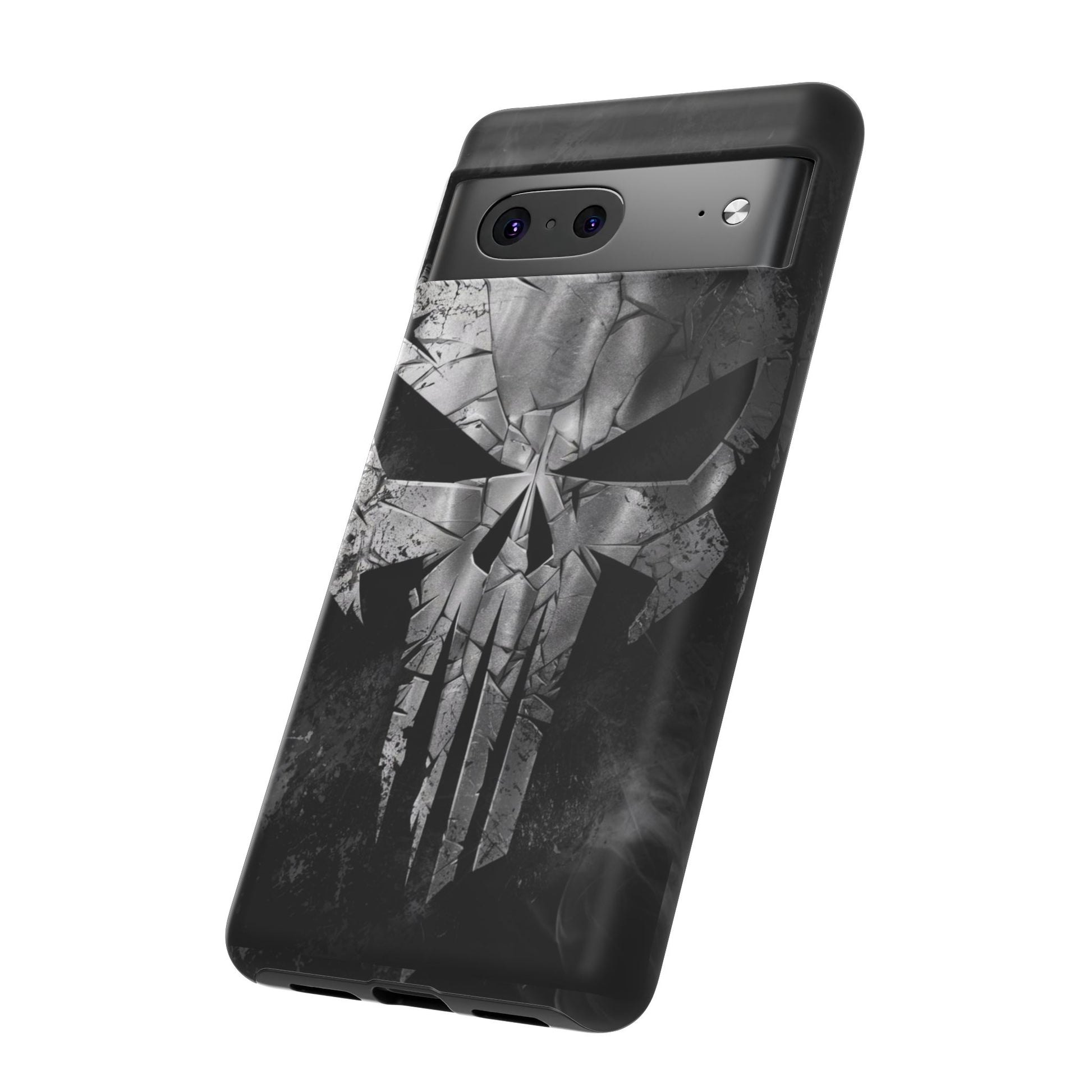 The Punisher Logo Art Tough Cases for iPhones, Samsung, and Pixel