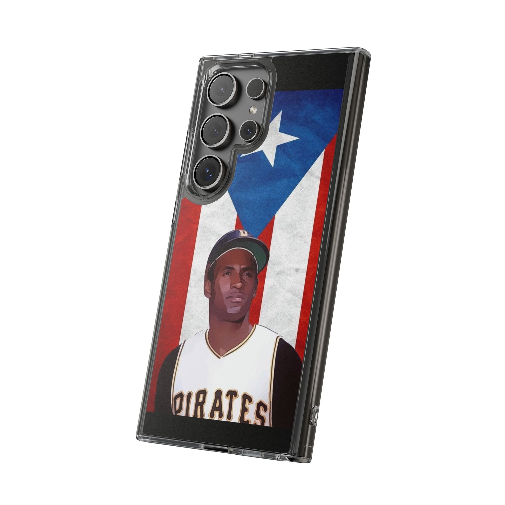 Puerto Rican Baseball Legend Clemente inspired Protective Iphone, Samsung case