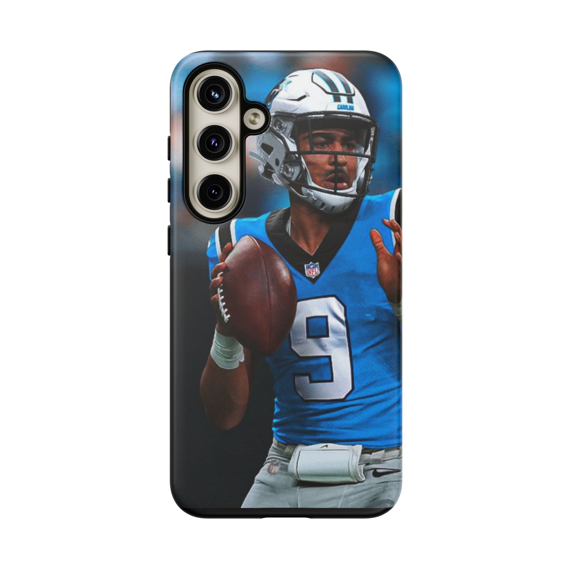 Carolina Panthers Bryce Young Football Tough Cases for iPhones, Samsung, and Pixel