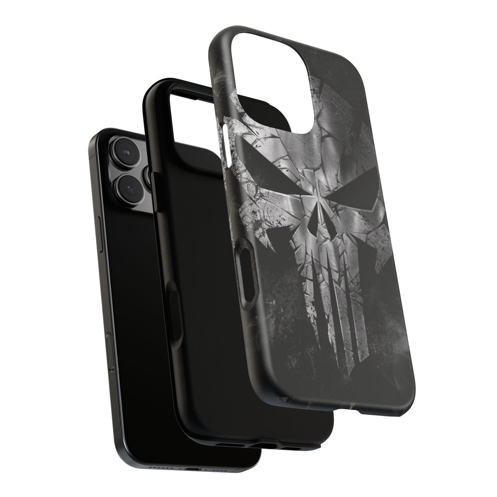 The Punisher Logo Art Tough Cases for iPhones, Samsung, and Pixel