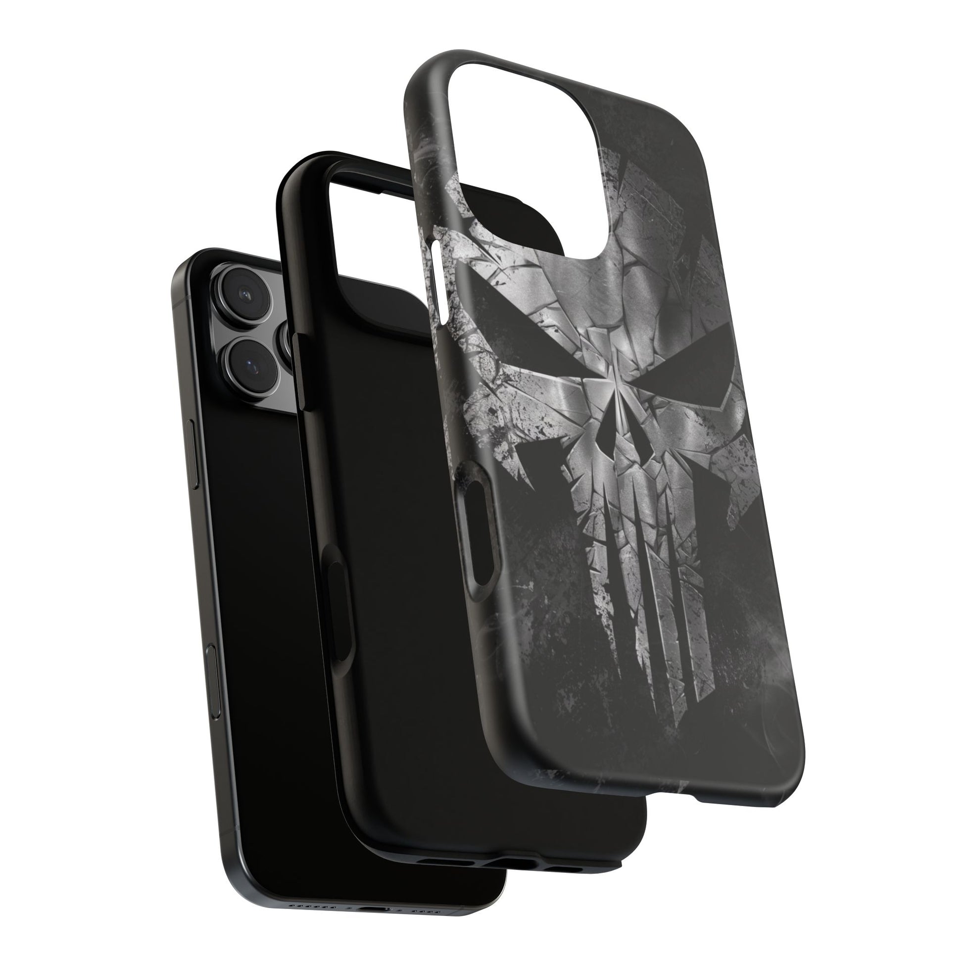 The Punisher Logo Art Tough Cases for iPhones, Samsung, and Pixel