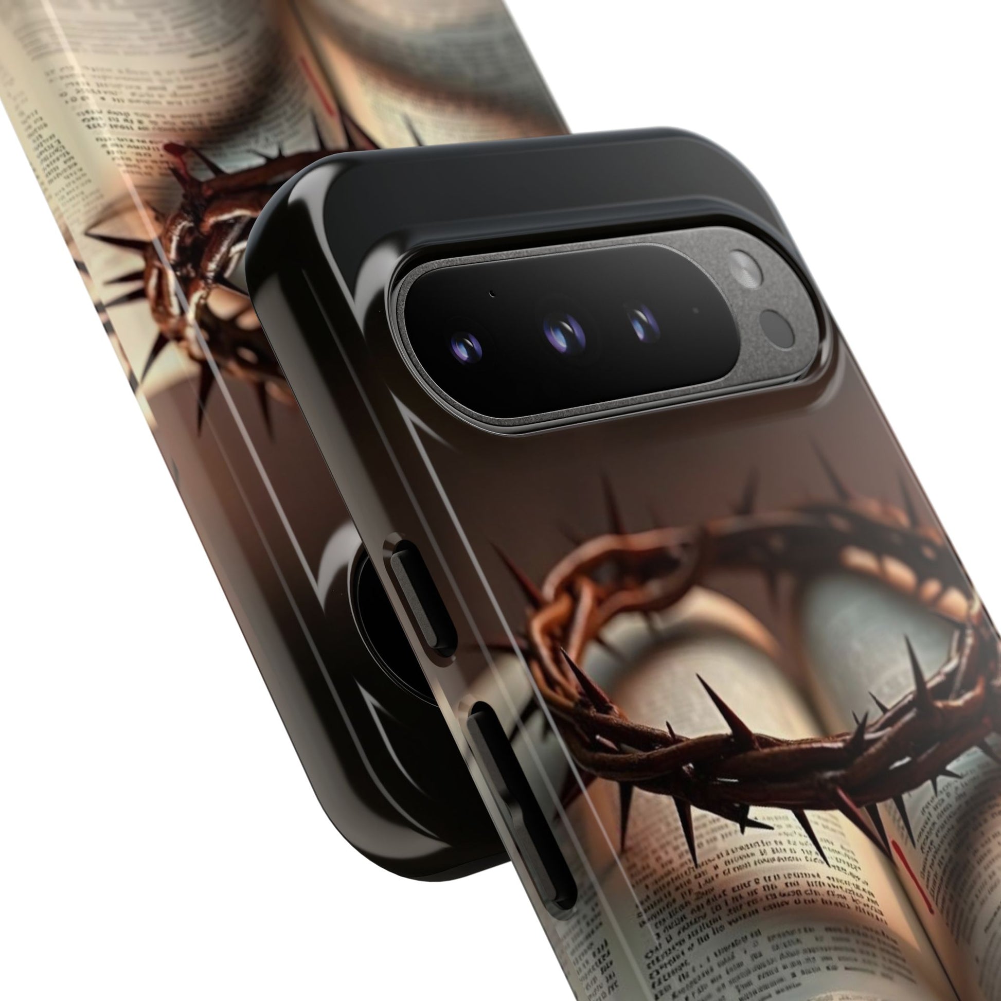 Crown of Thorns and Bible Christian Tough Cases for iPhones, Samsung, and Pixel