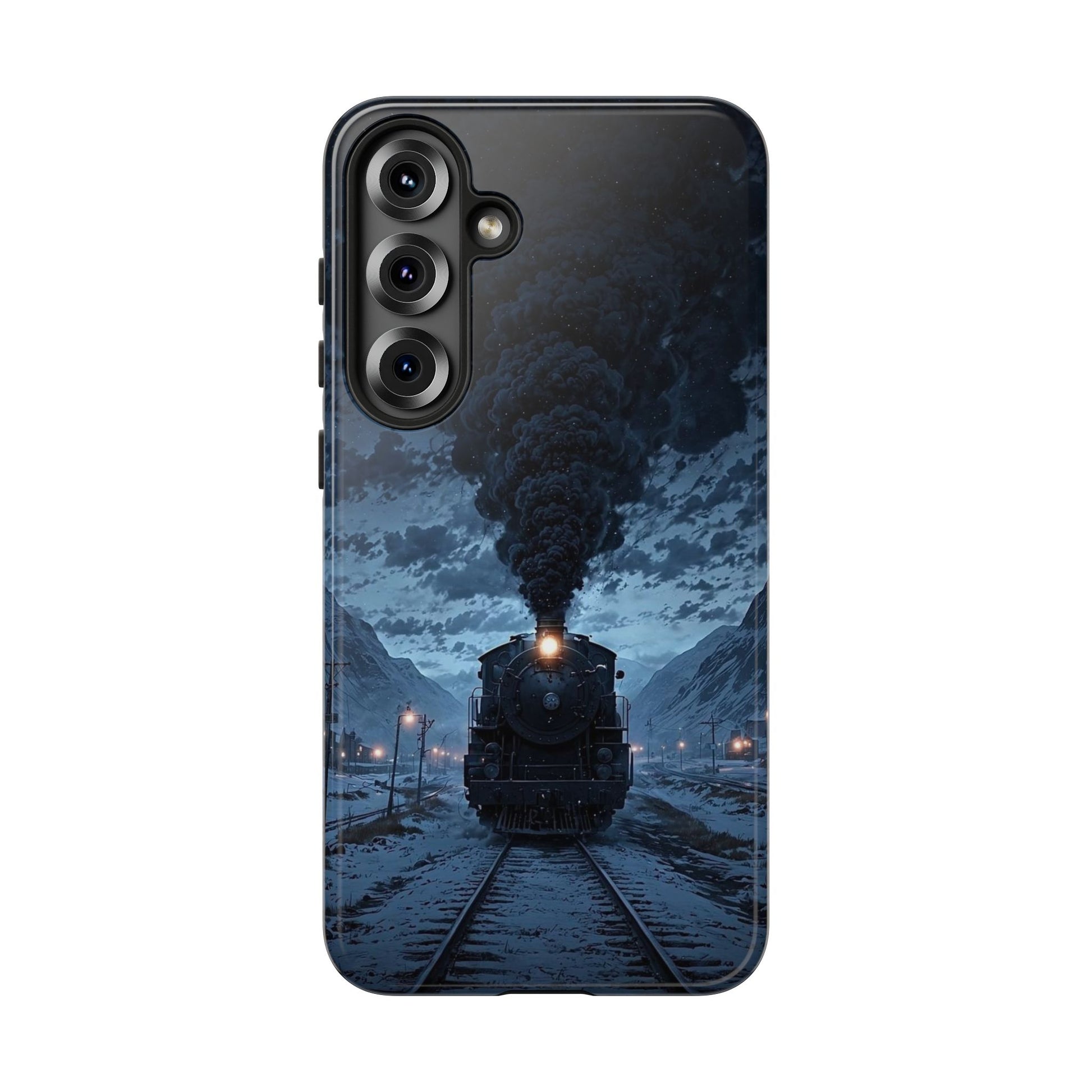 Steam Engine Train Themed Tough Cases for iPhones, Samsung, and Pixel