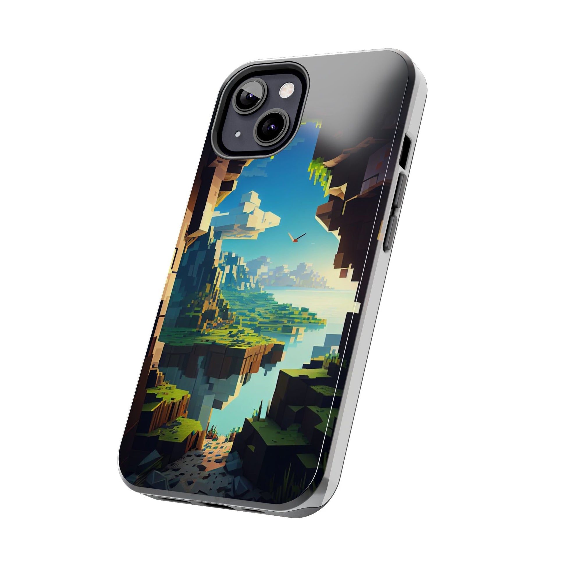 World of Minecraft Tough Phone Cases for Iphones & Samsung Phones Durable