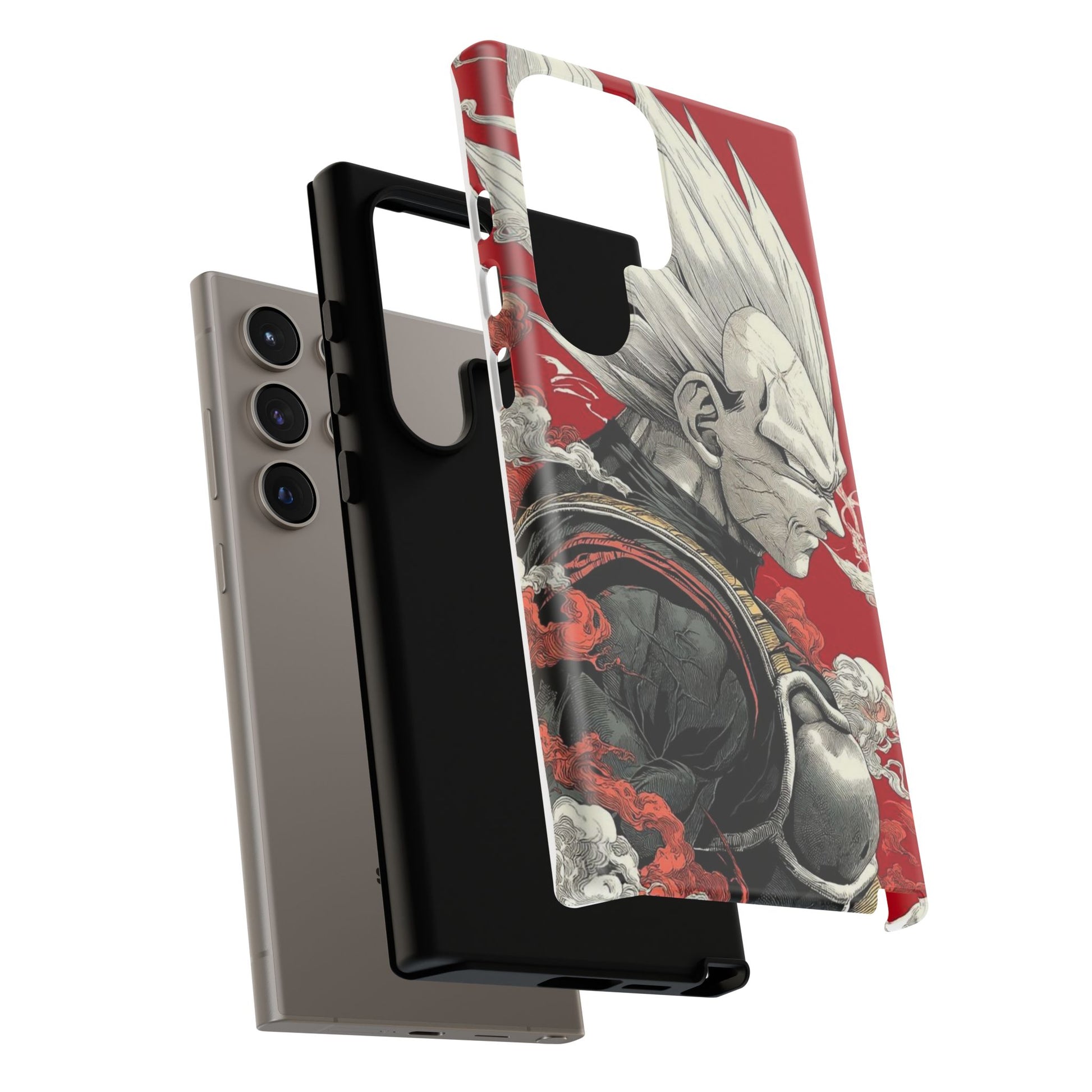 Dragon Ball Z Vegeta Anime Tough Cases for iPhones, Samsung, and Pixel