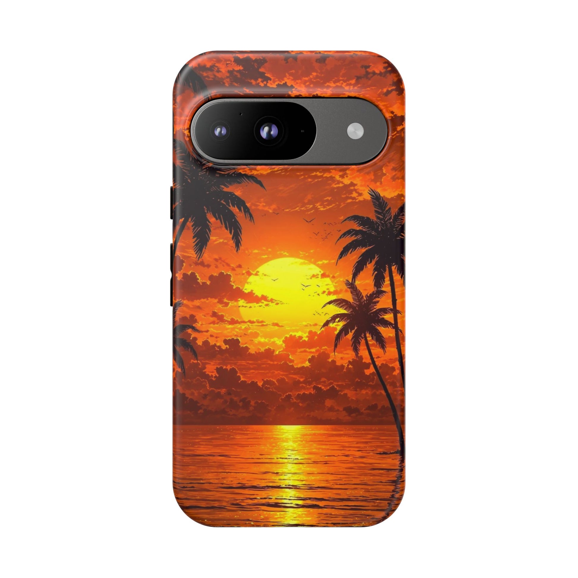 Beautiful Beach Sunset Tough Cases for iPhones, Samsung, and Pixel