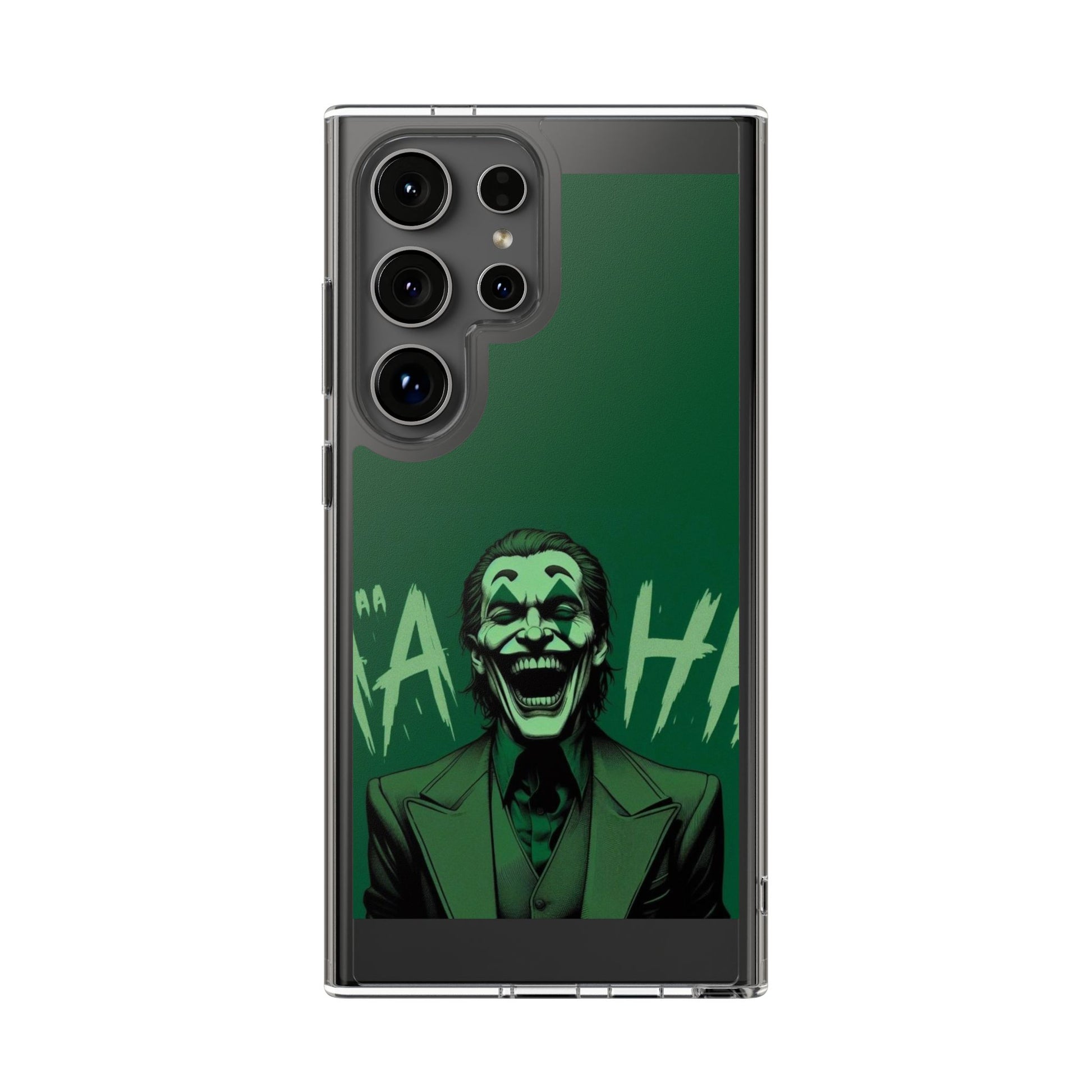 Phone Case, Comic book Inspired Design Joker Hahaha, Clear Phone Cover, Funny